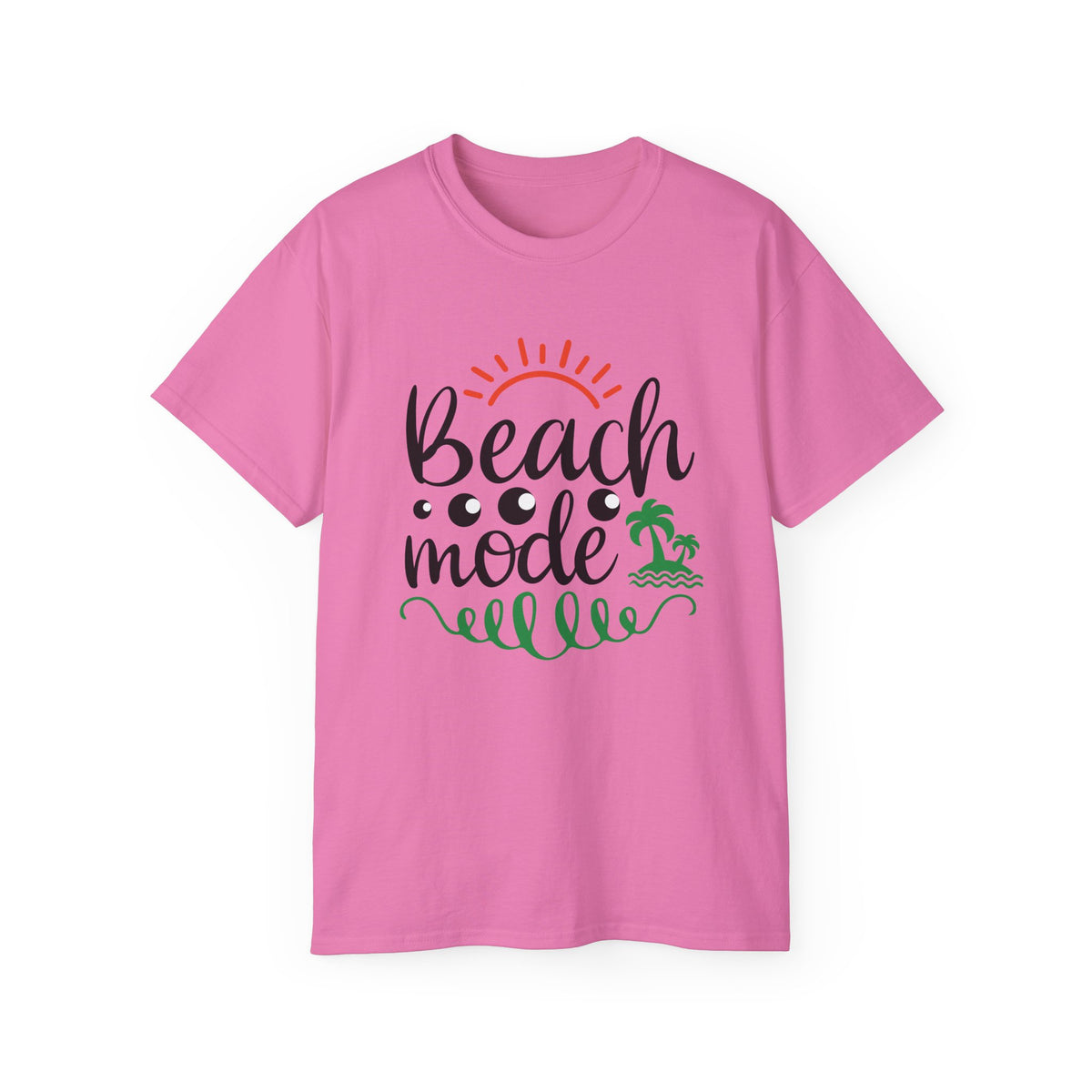 Beach Mode Tee | Palm Tree Sun Wave Graphic