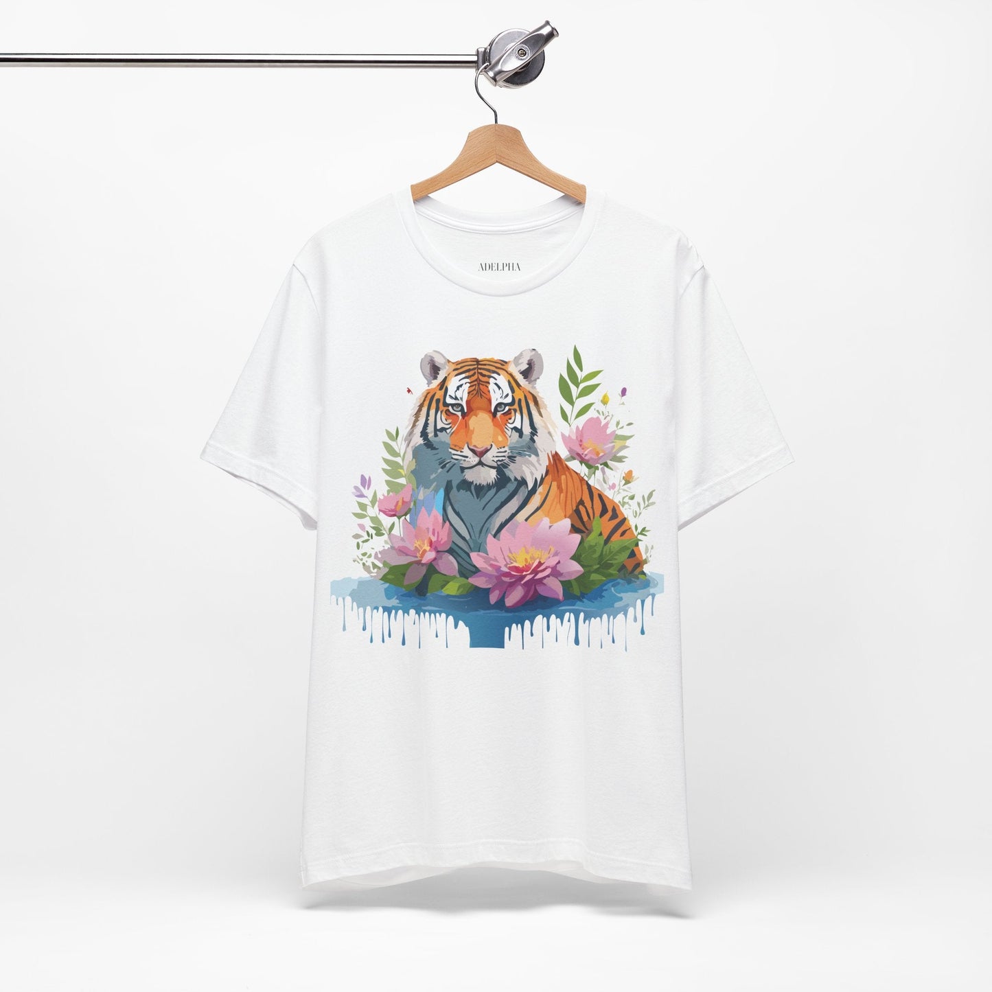 Tiger Graphic Tee Unisex Shirt By Adelpha Vintage Inspired Artwork Short Sleeve