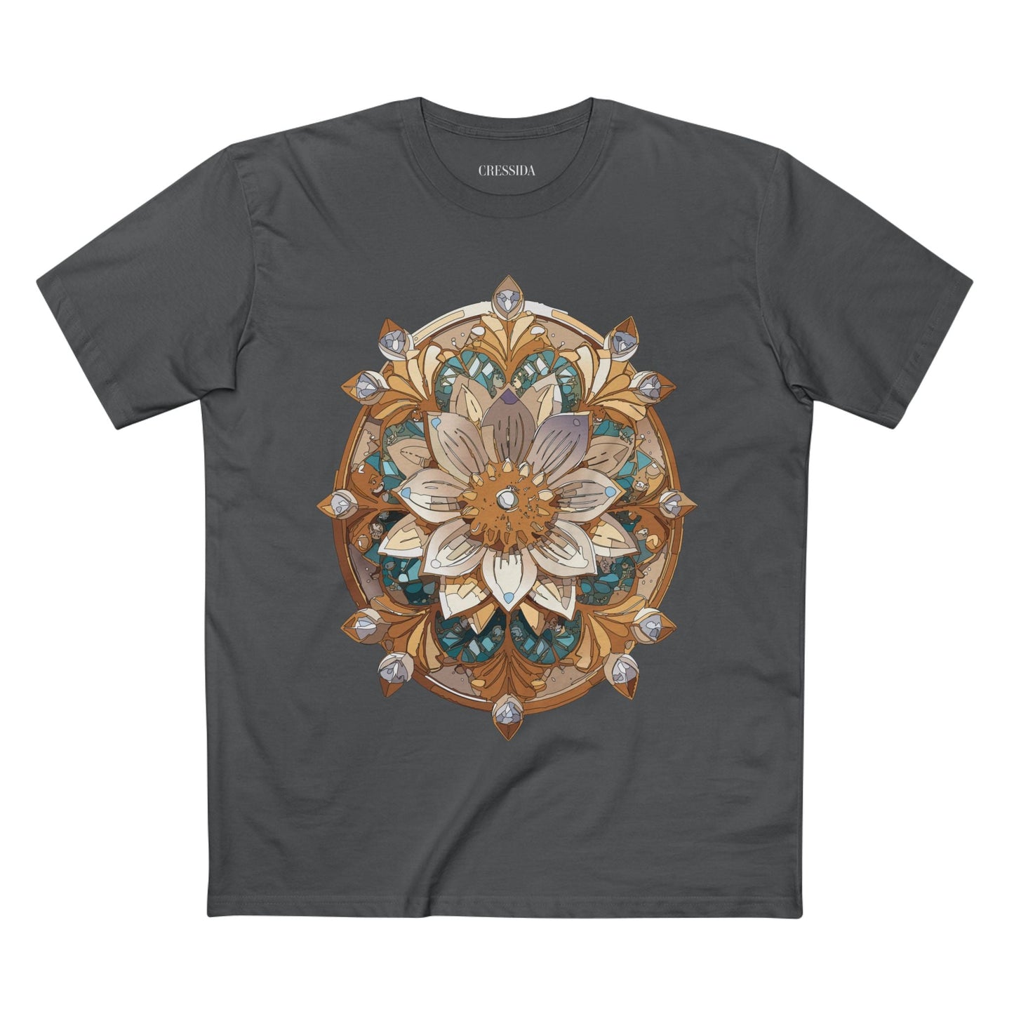 Floral Graphic T-Shirt Unisex 100 Cotton Art Design with Antique Flowers Tee 16