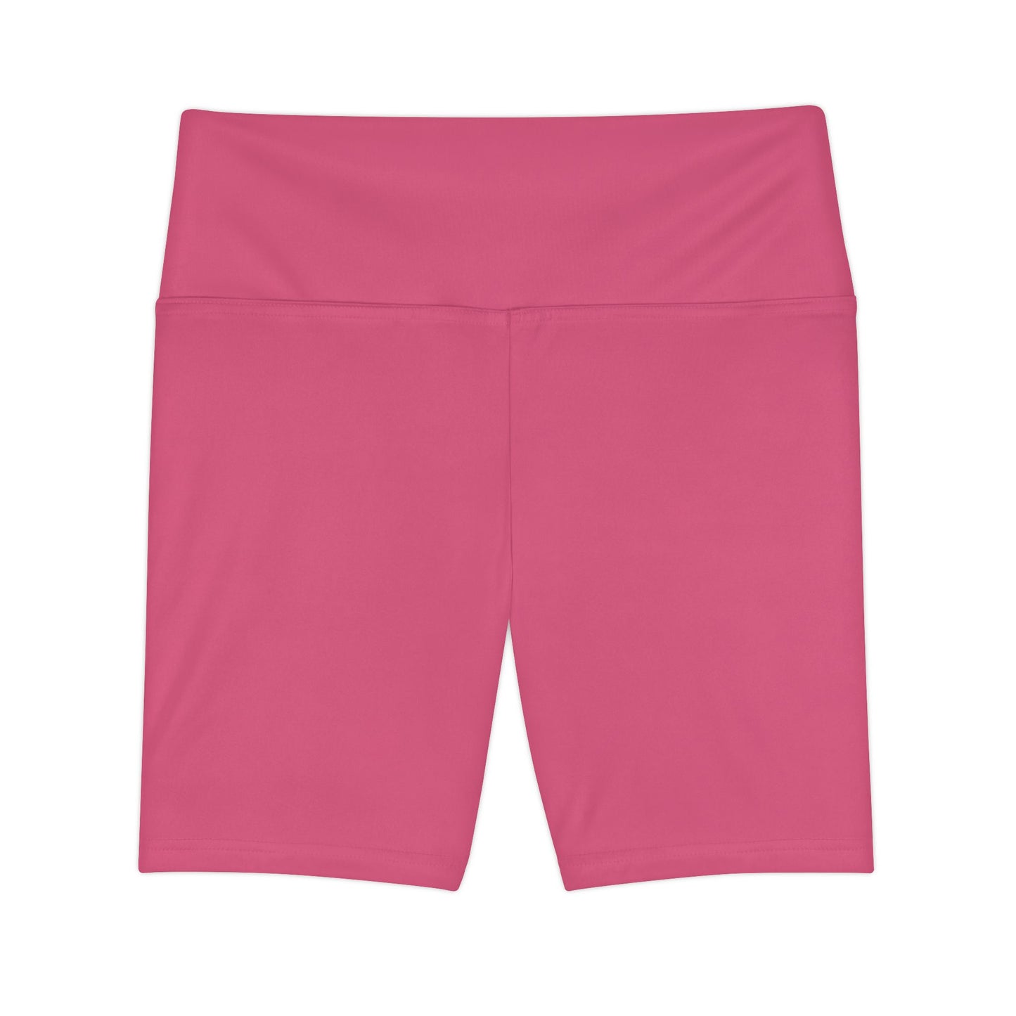 Blush Rose Women's Workout Shorts — Solid High-Waist Biker Shorts for Exercise & Everyday Wear
