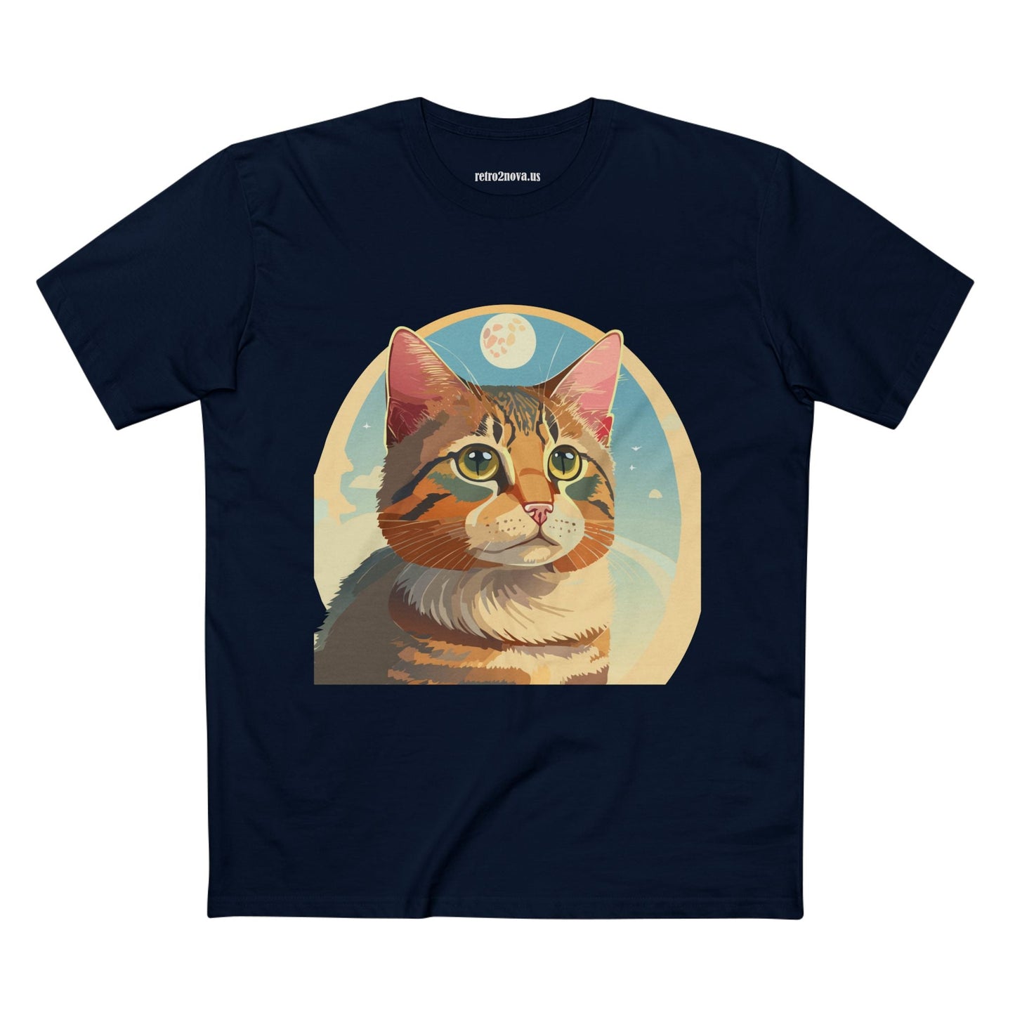 Cat Shirt Unisex Premium Cotton Tee With Original Cat Art Design Retro2Nova Soft Breathable Regular Fit
