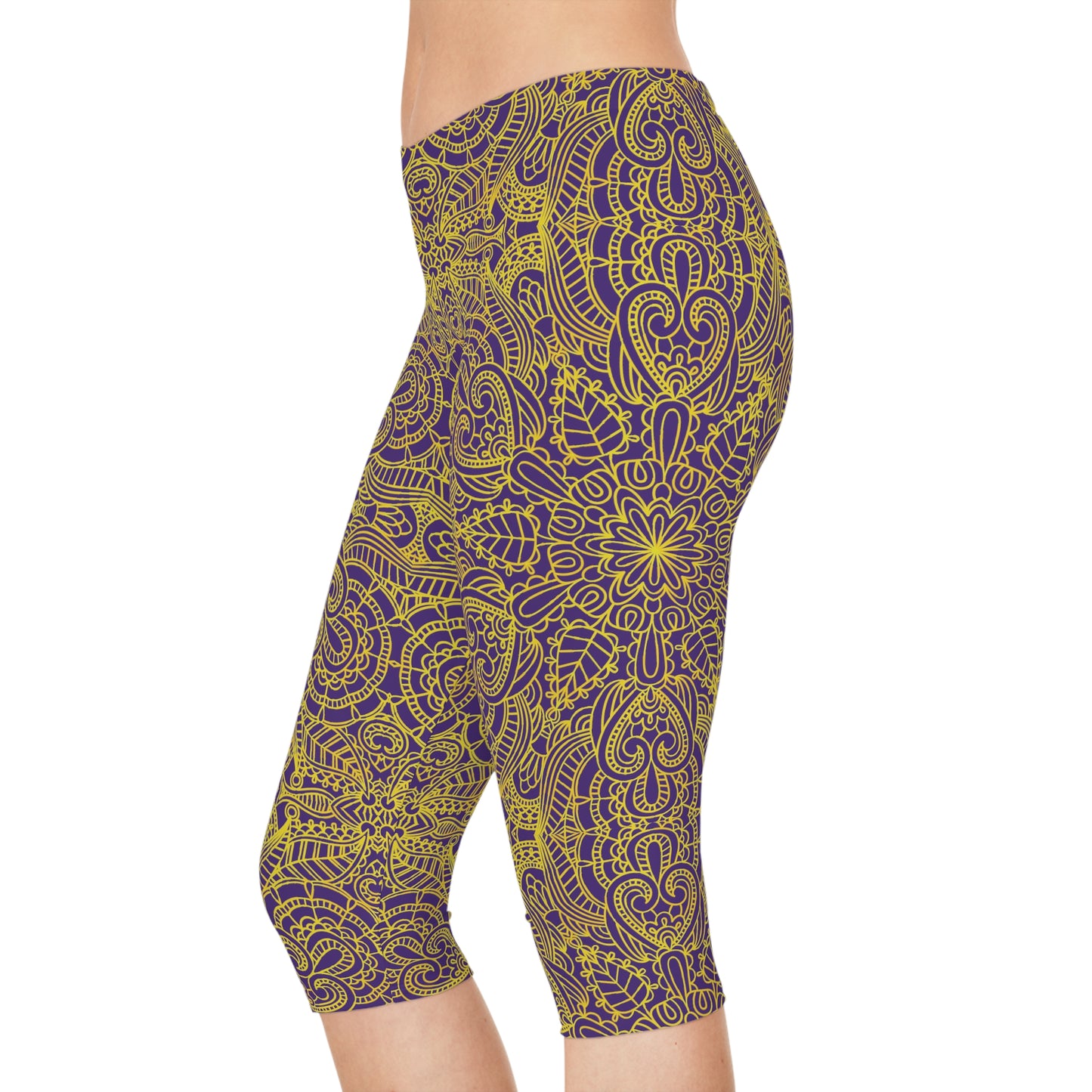 Legging capri à imprimé traditionnel