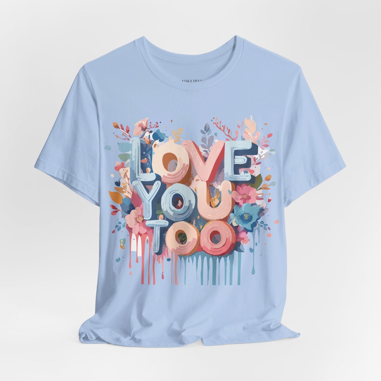 Valentine Day Graphic Unisex 100 Cotton Vintage Artwork with Love and Flower Design Tee 41
