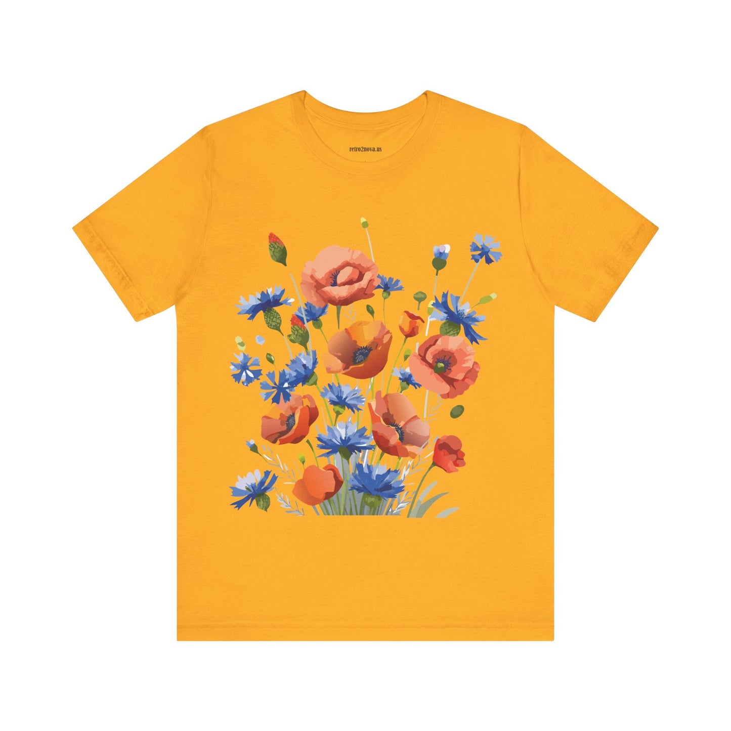 Unisex Floral Shirt Floral Print Tee Lightweight Breathable Fabric Short Sleeve Casual Wear