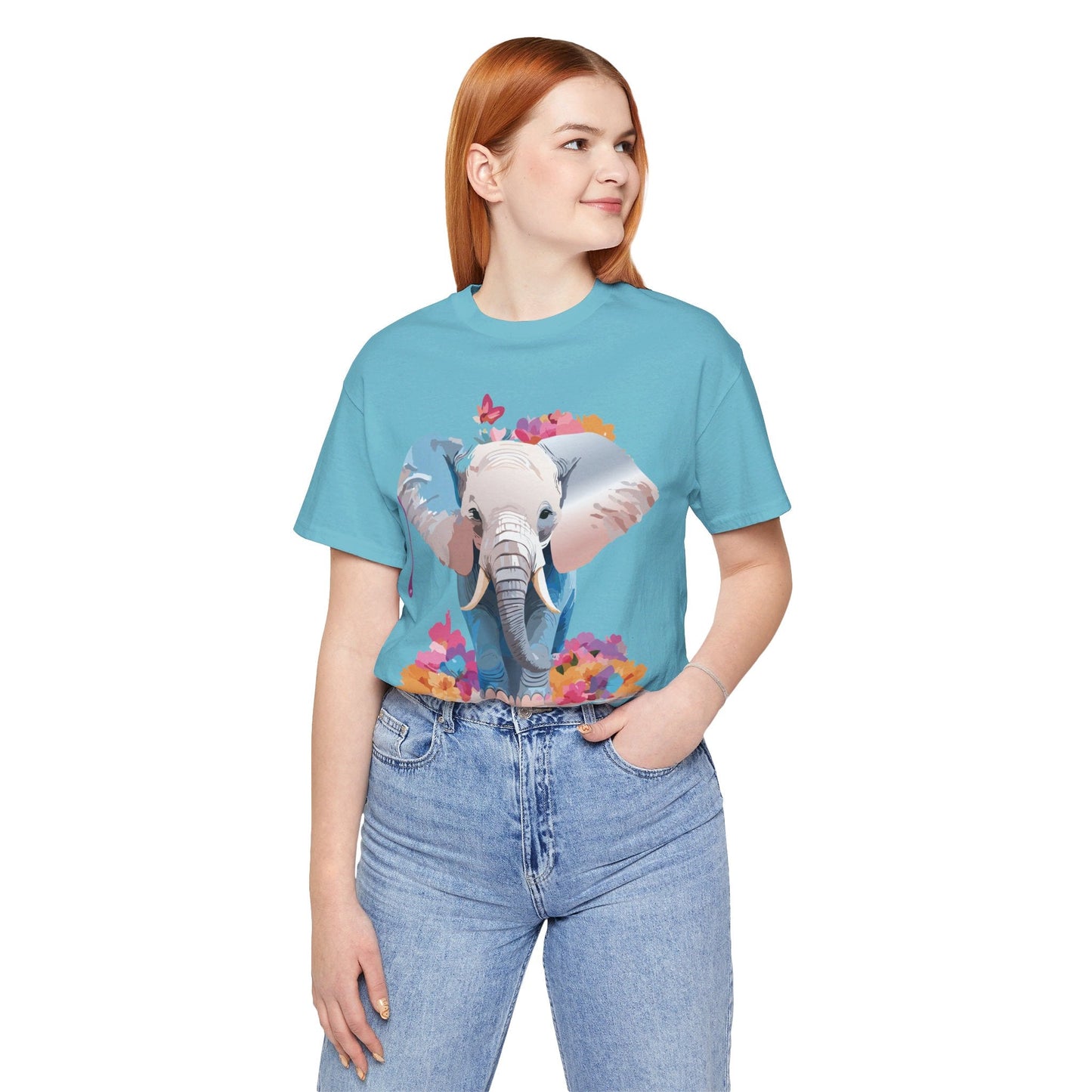 Elephant Graphic Unisex 100 Cotton Jersey Vintage Art Design Tee 5
