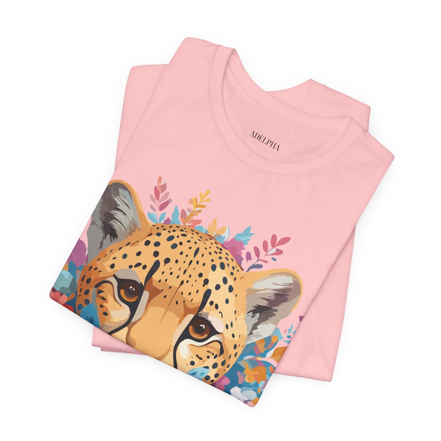 Adelpha Cheetah Graphic Tee Unisex Vintage Inspired Artwork Short Sleeve Jersey