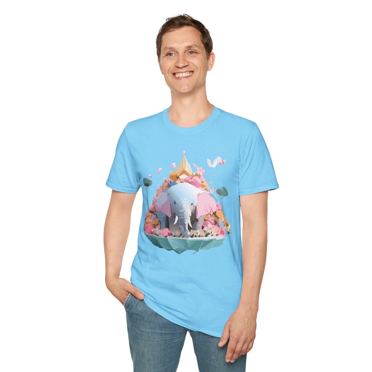 Elephant Graphic T Shirt For Animals Unisex Gildan Softstyle 64000 Cotton Tee Apparel
