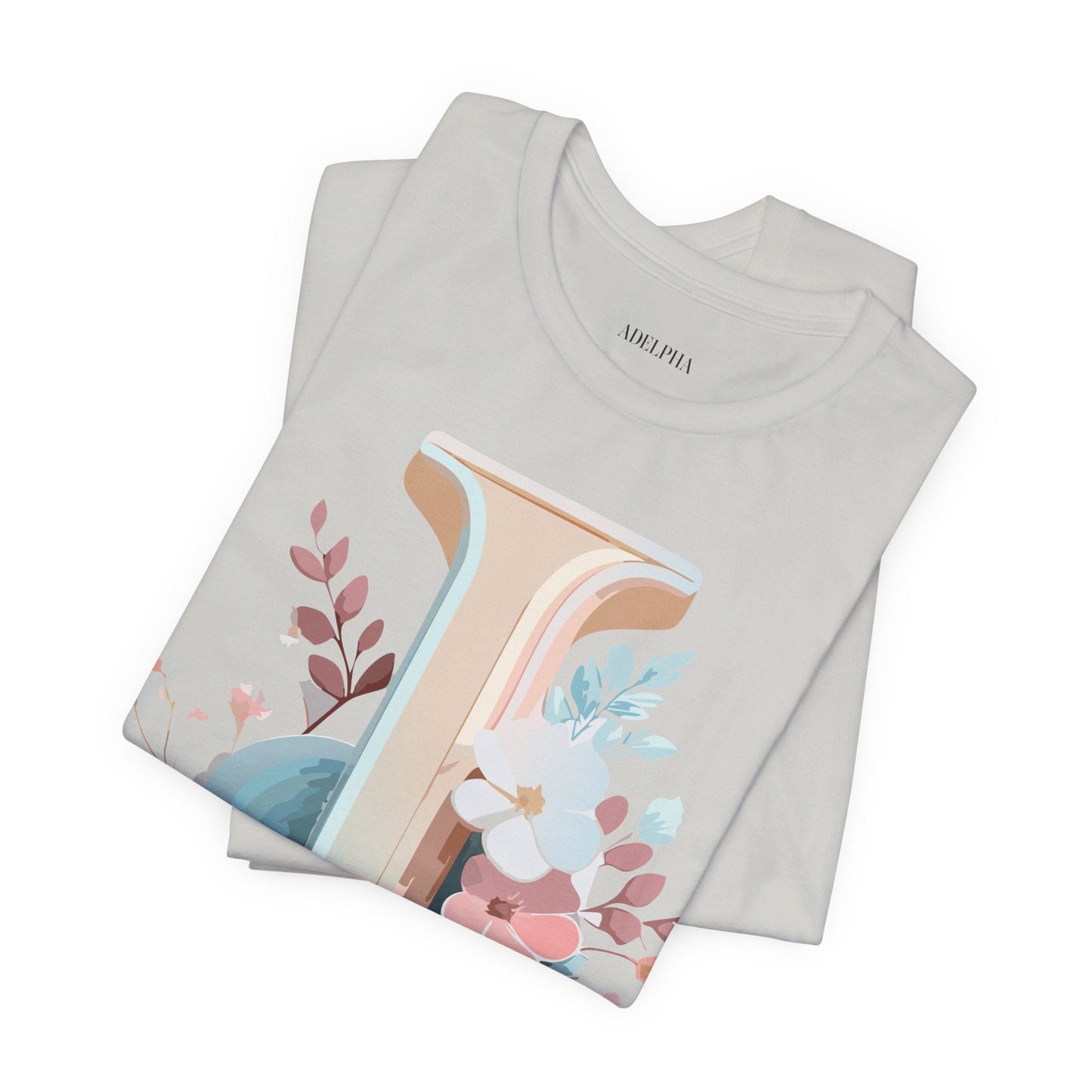 Letter J Shirt Graphic Tee For Unisex Style By Adelpha Vintage Inspired Art Tee Design