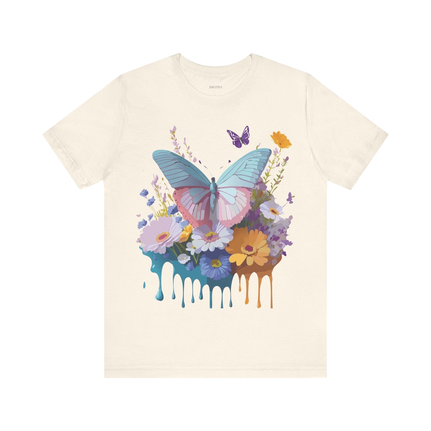 Butterfly Graphic Tee Unisex Short Sleeve Jersey Vintage Artwork Adelpha