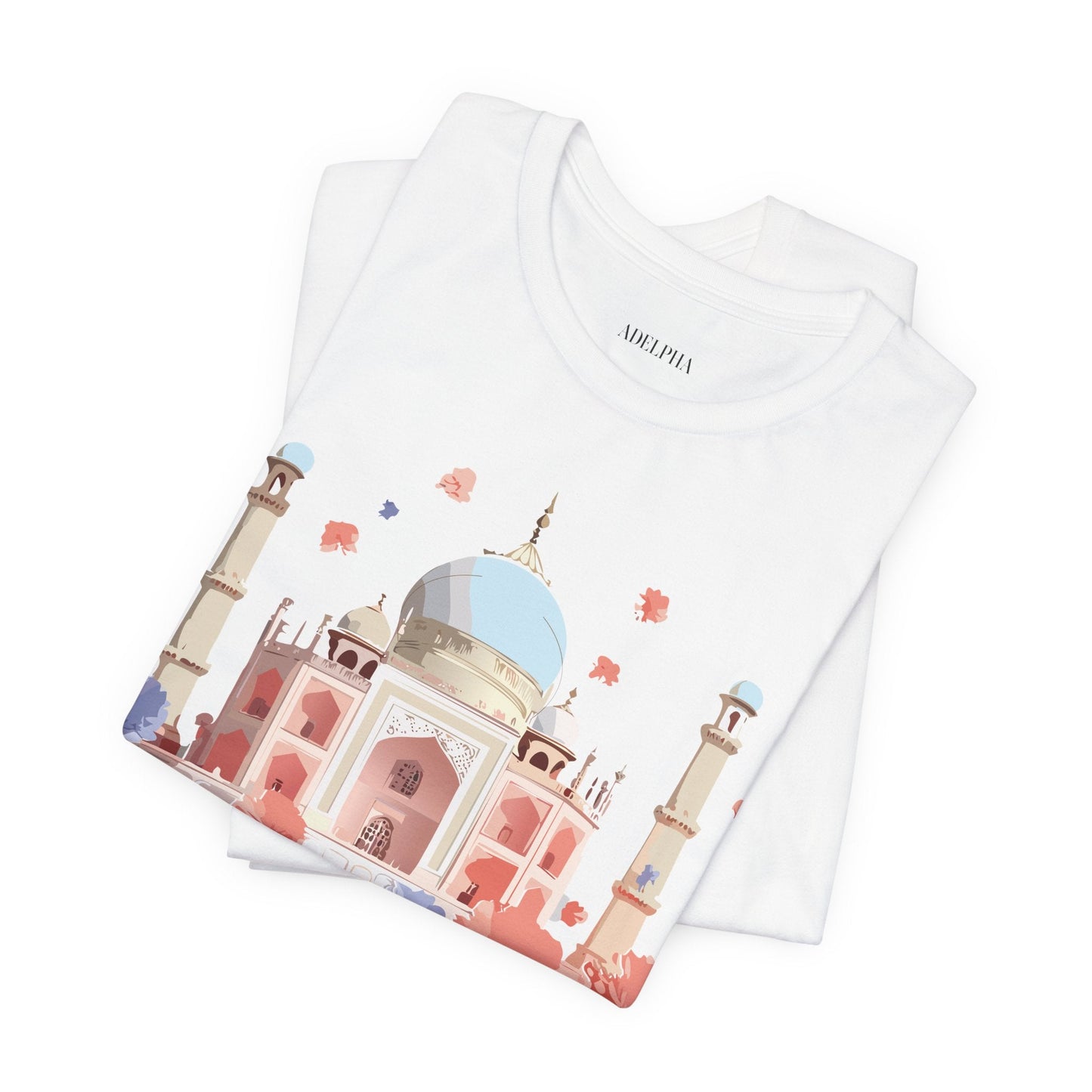 Unisex Taj Mahal Graphic Tee Vintage Inspired Shirt By Adelpha Art Design Collection