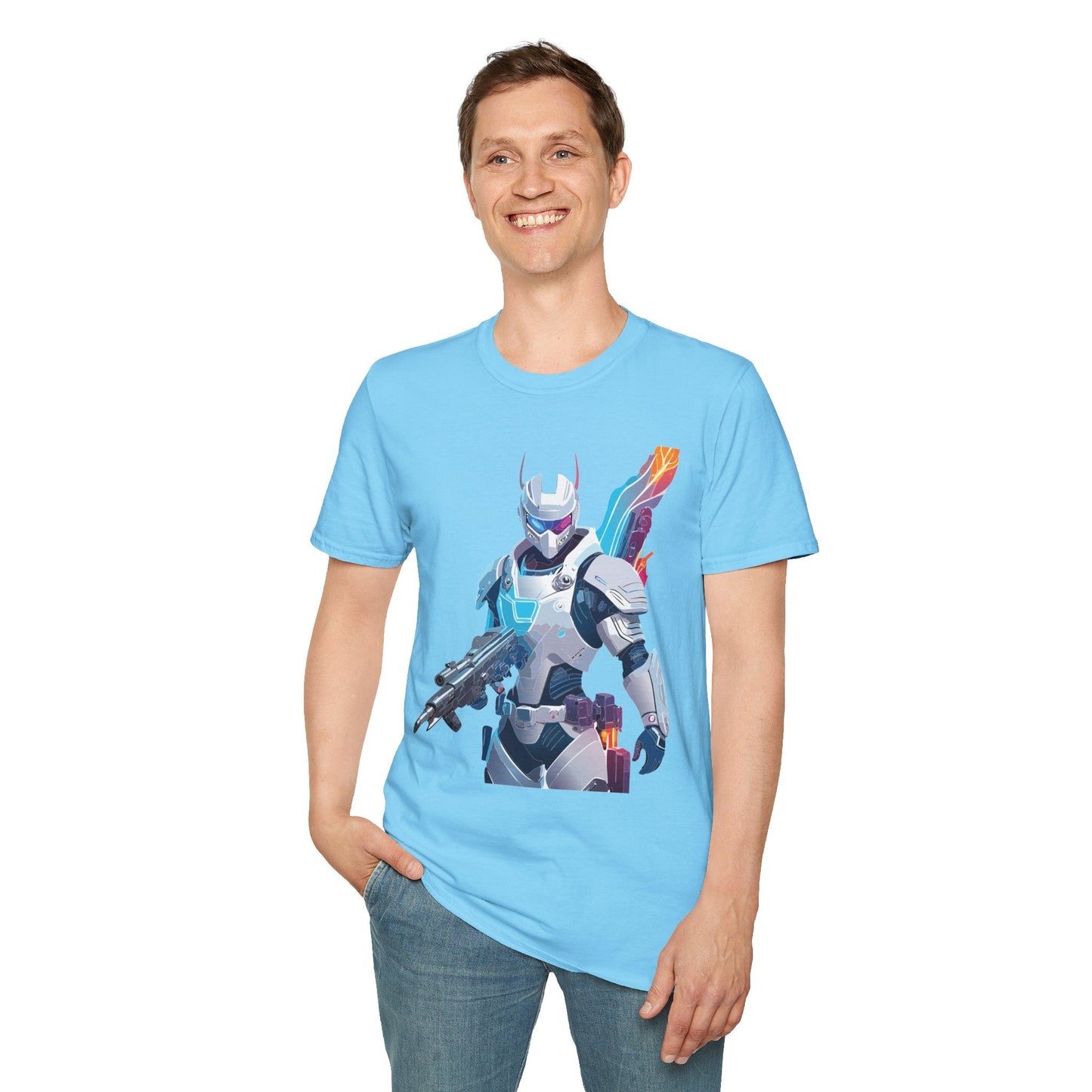 Robocop T Shirt Unisex Softstyle 64000 Graphic Tee 100 Percent Ring Spun Cotton Comfort