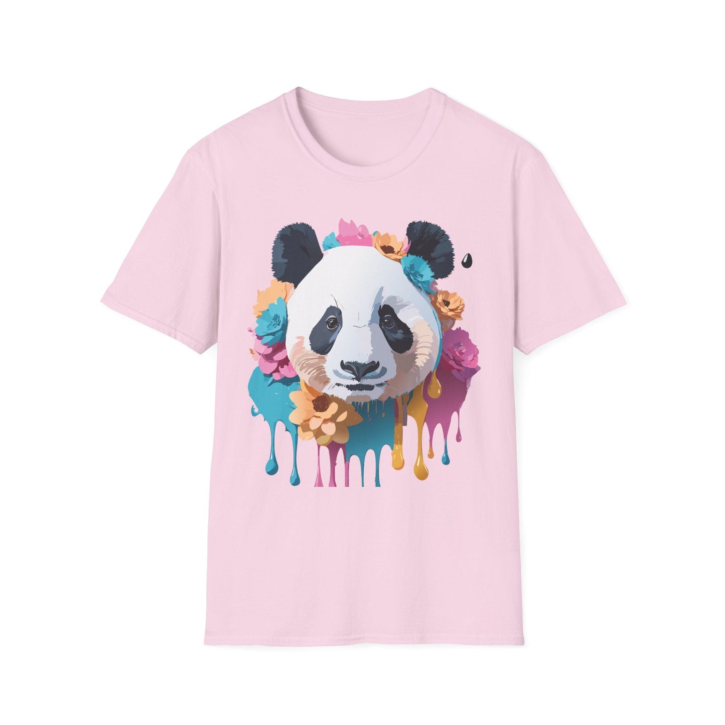Unisex Panda Shirt Softstyle Cotton Tee For Everyday Wear With Cute Animal Print