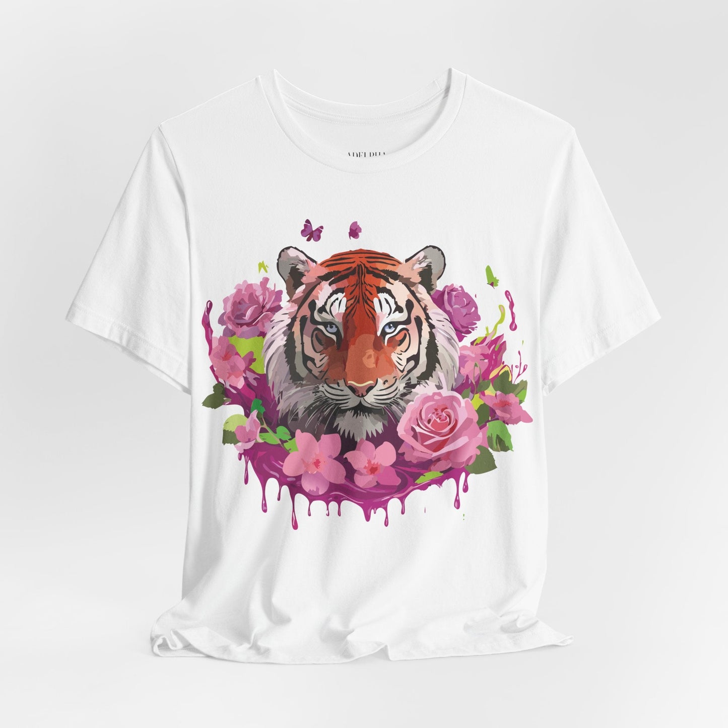 Tiger Graphic Unisex 100 Cotton Vintage Art with Animal Tee 10