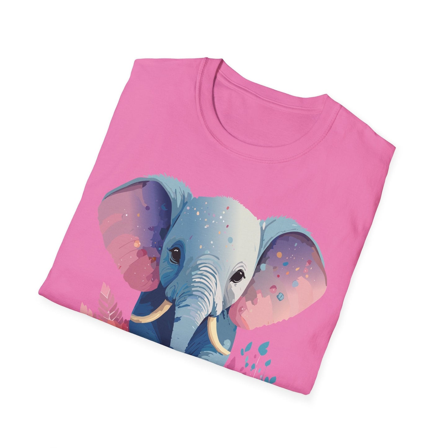 Elephant T Shirt For Adults Unisex Gildan Softstyle 64000 100 Percent Ring Spun Cotton Tee