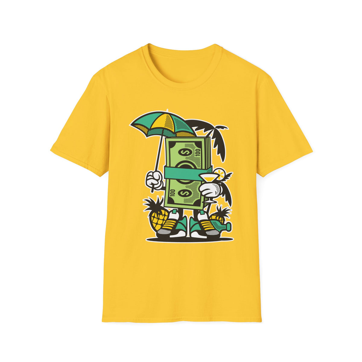 Unisex Cotton T-Shirt with Cartoon Graphic Design