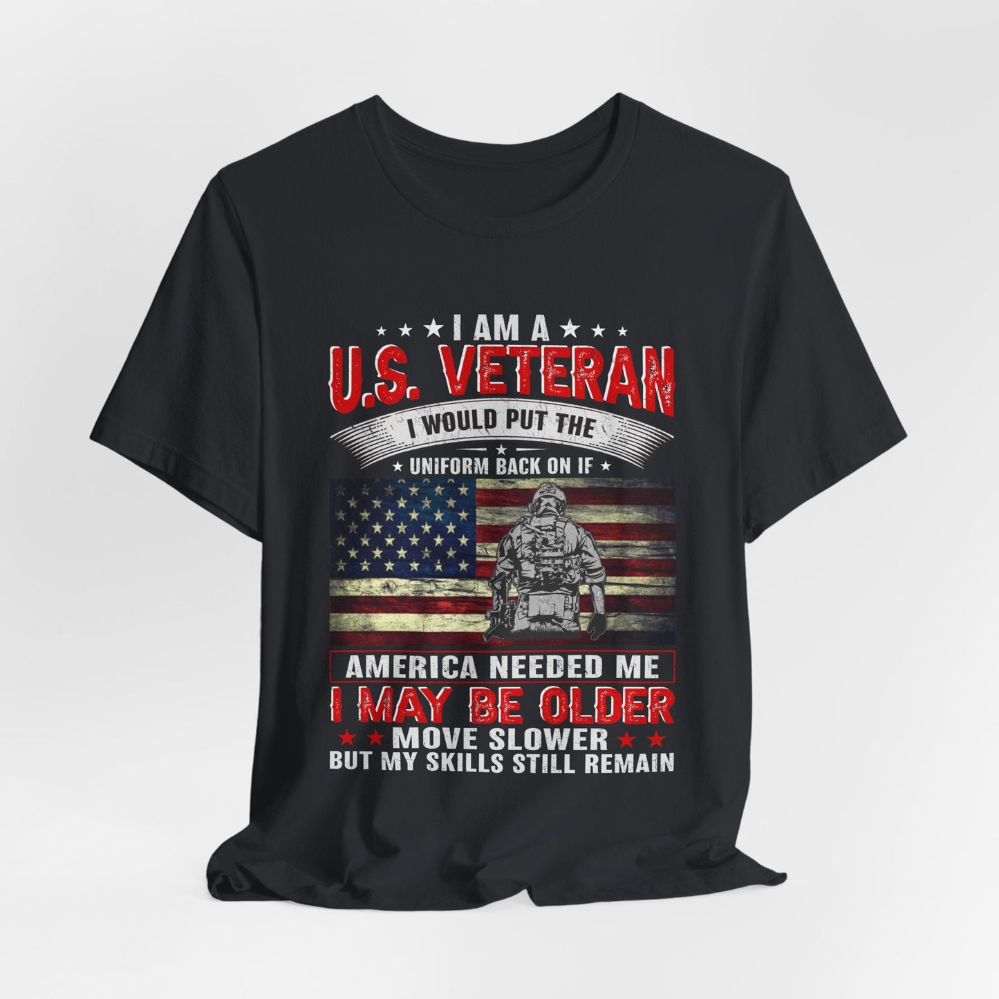 Army Veteran Patriotic Graphic Design Unisex Cotton T-Shirt v25