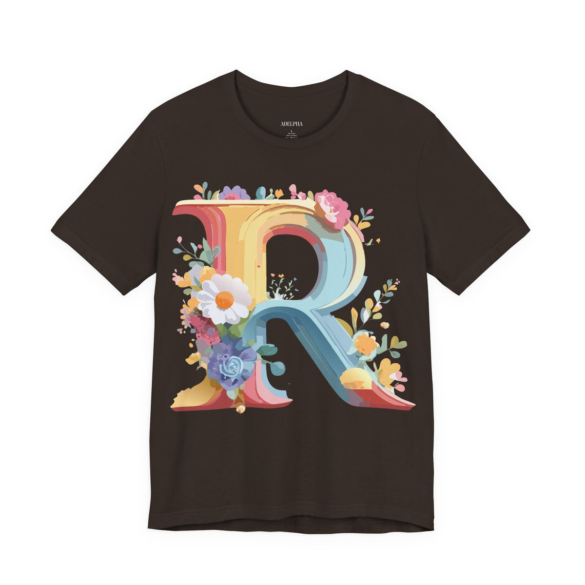 Letter R Graphic Unisex Cotton Bella+Canvas Tee with Art Letter Design