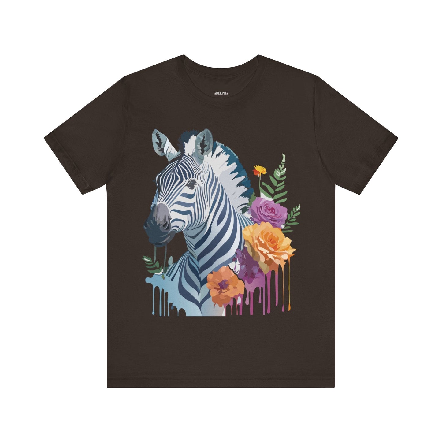 Zebra Graphic Unisex 100 Cotton Vintage Animal Art T-Shirt 4