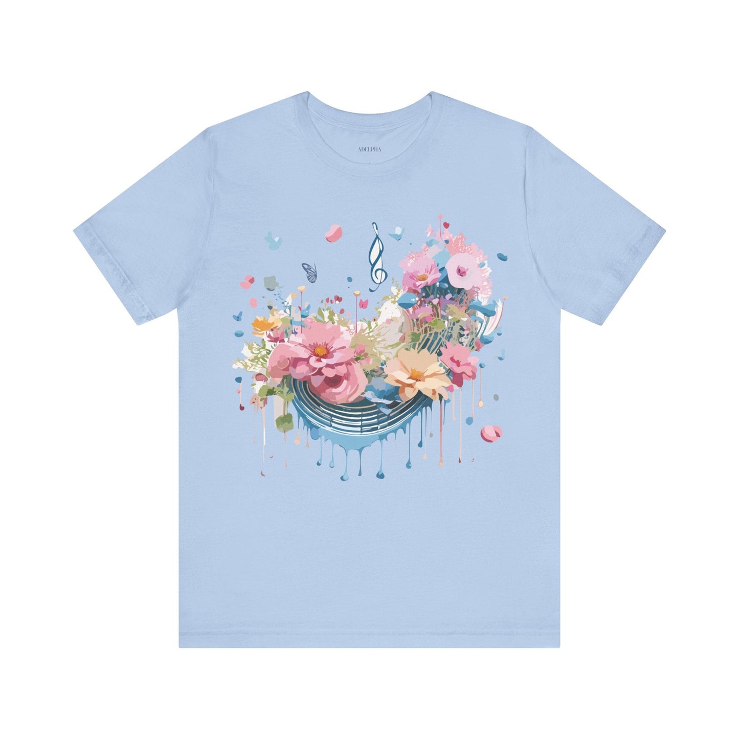 Adelpha Vintage Inspired Music Graphic Unisex T Shirt Tee For Everyday Casual Wear