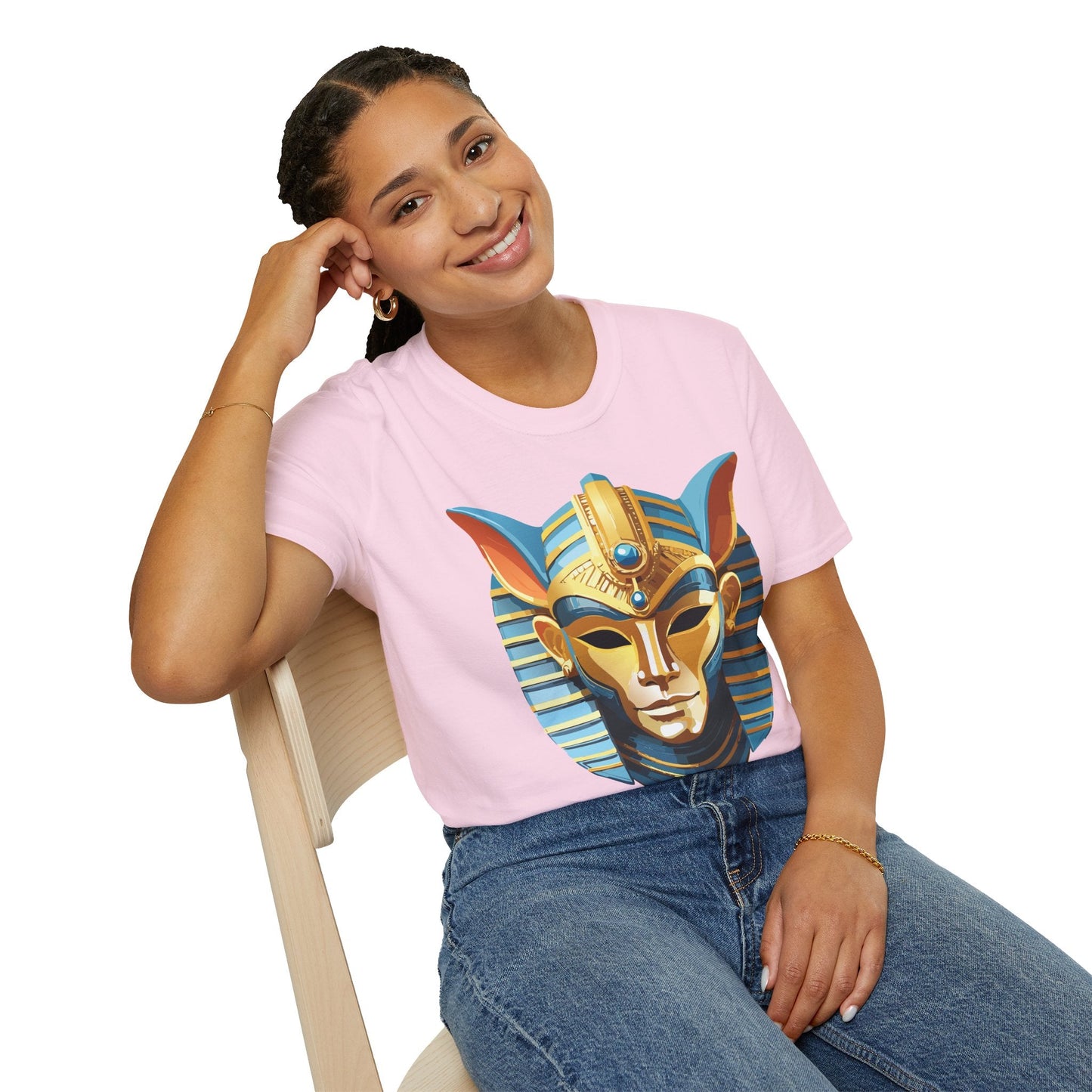 Mask Tee Shirt Unisex Softstyle Cotton Tee With Masquerade Art Design Gildan Softstyle