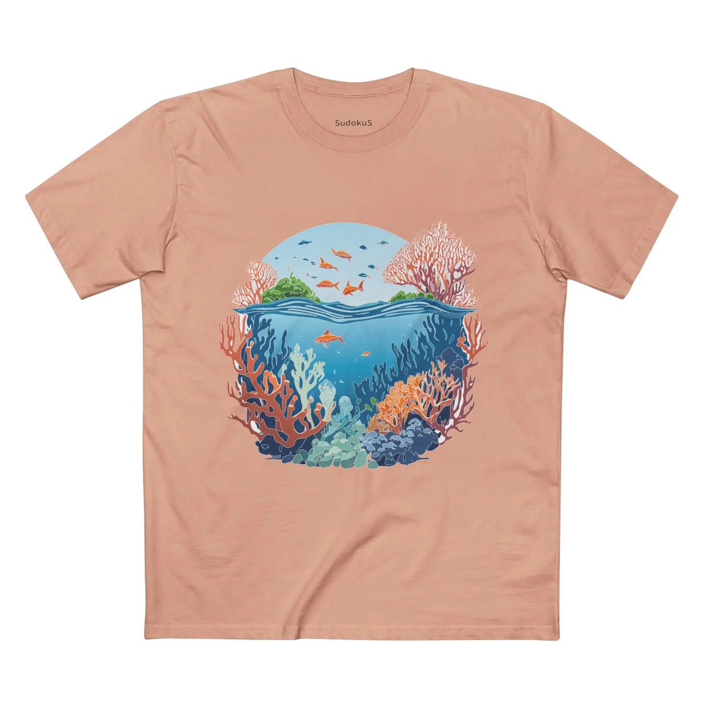 Ocean Coast Graphic Unisex 100 Cotton Staple Tee 2