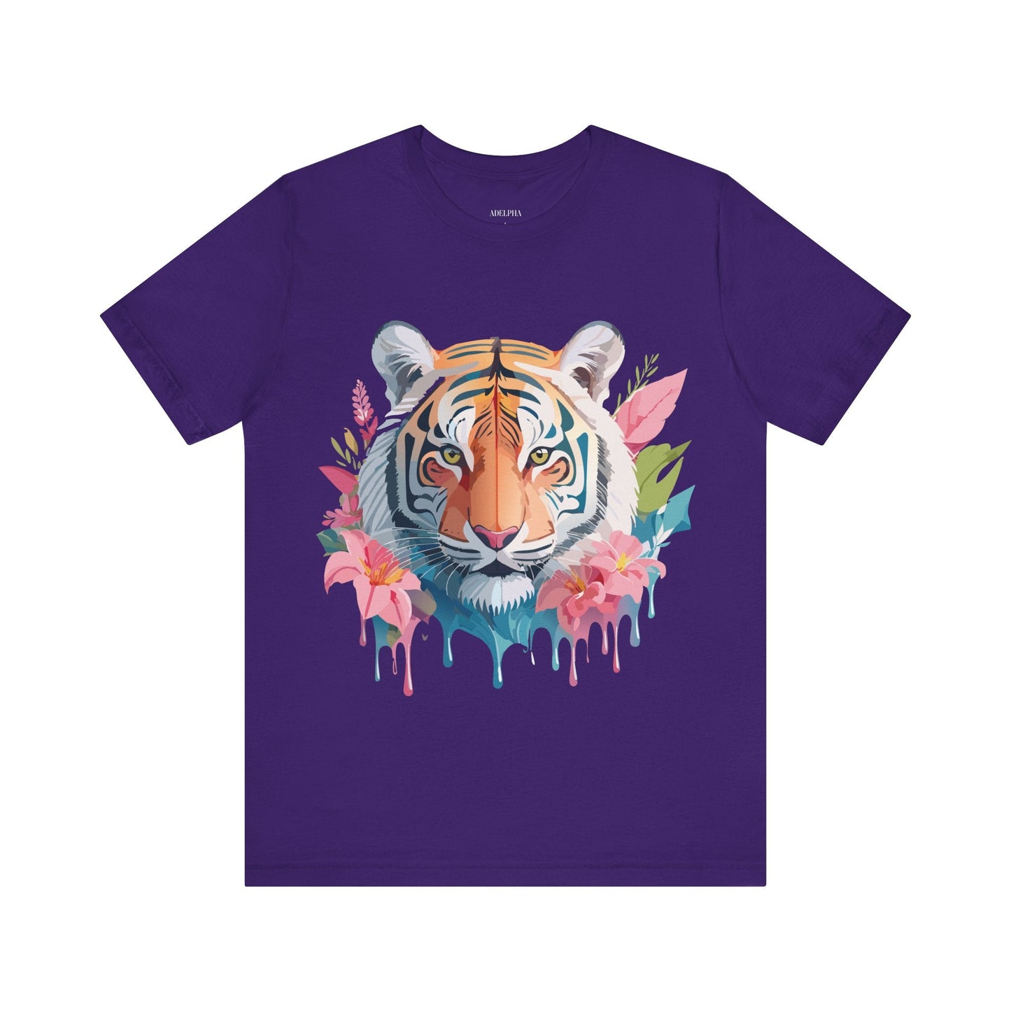 Tiger Graphic Unisex 100 Cotton Vintage Art with Animal Tee 13