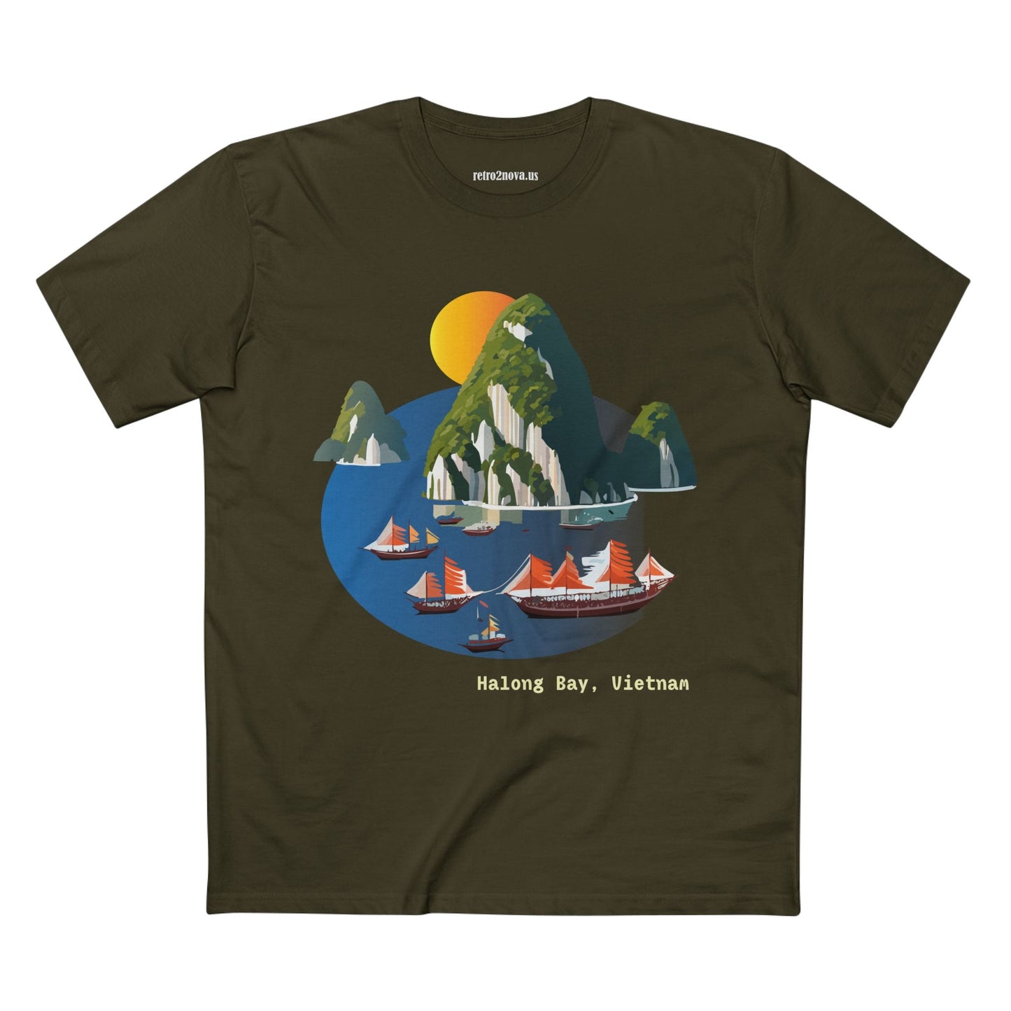 Travel Shirt Vietnam Tourists Unisex Premium Cotton Tee with Original Art Design