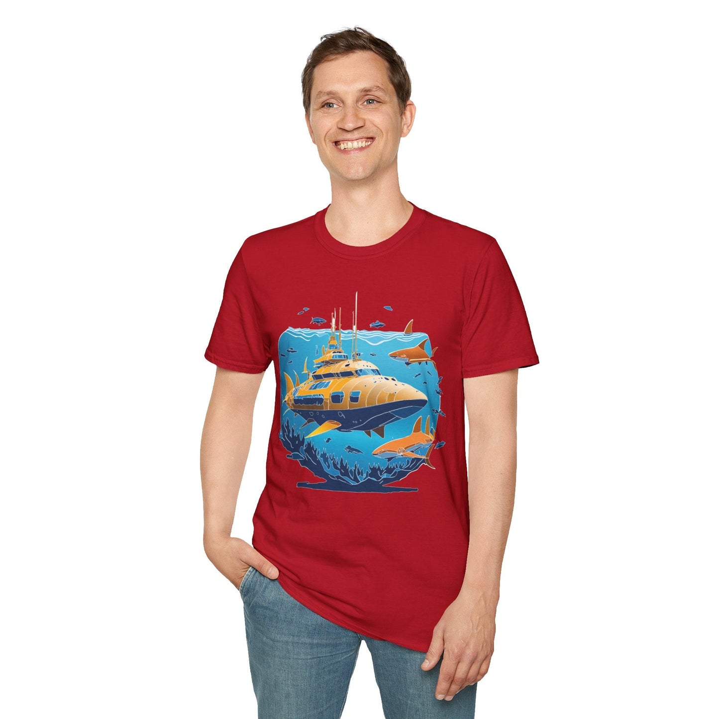 Ocean Graphic Unisex Softstyle Cotton Tee 11
