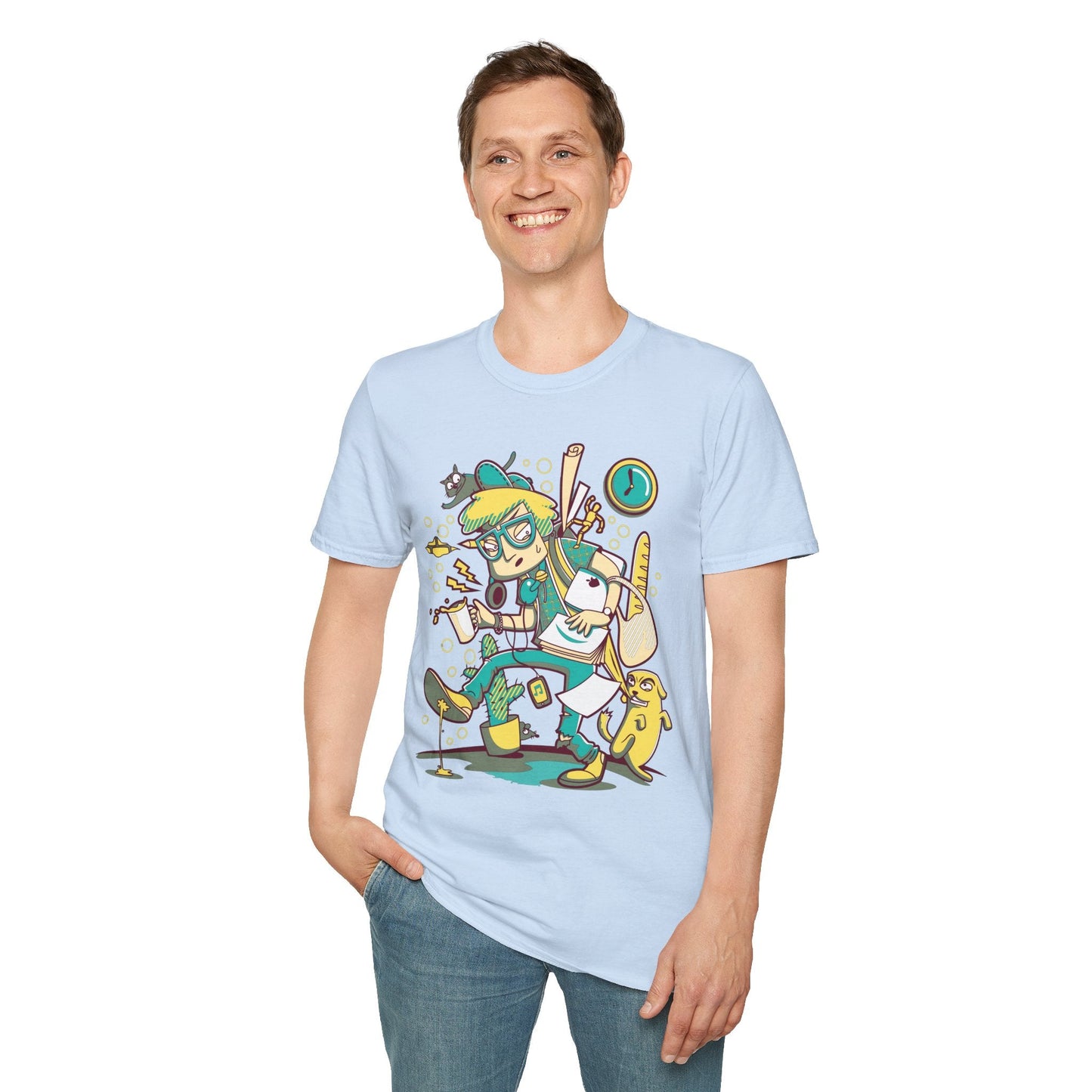 Cartoon T Shirt Animation T Shirt Funny Tee Shirt Unisex Gildan Softstyle 64000 Cotton Tee
