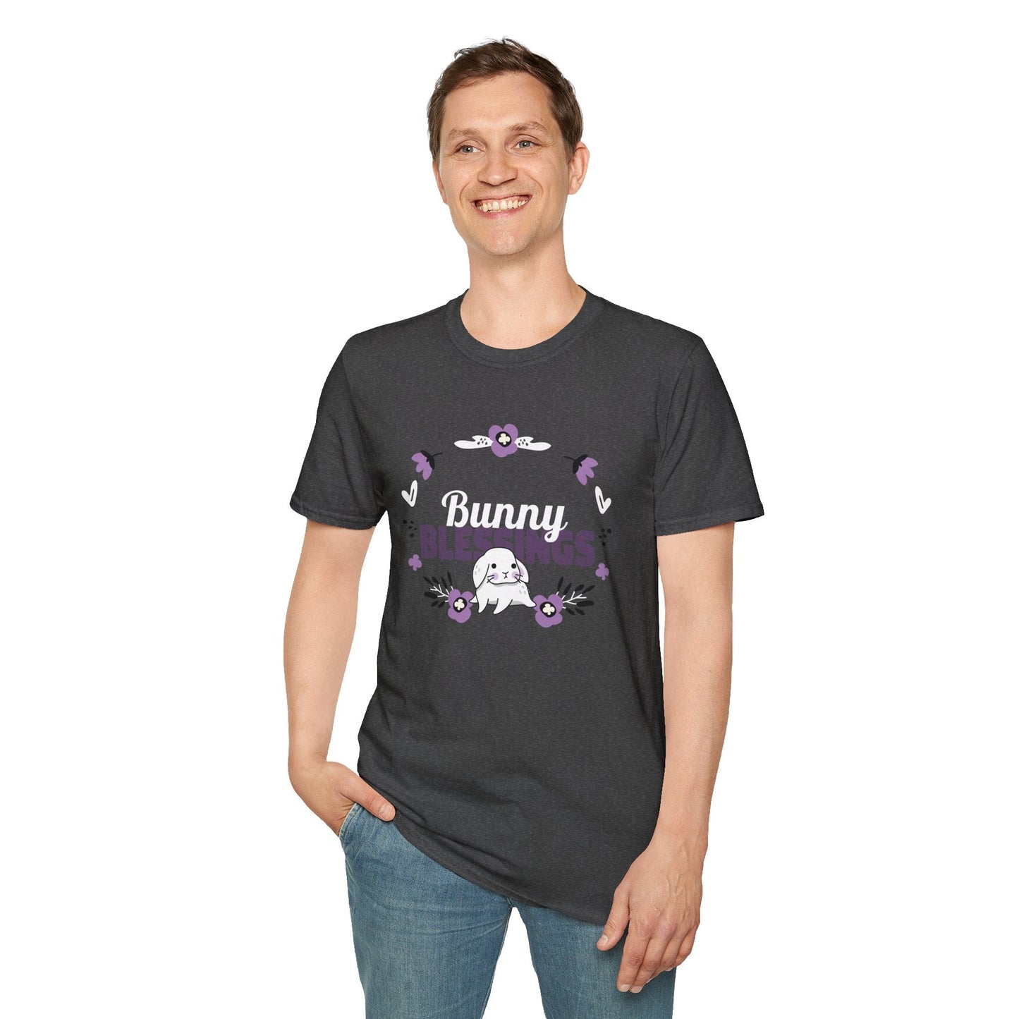 Easter Bunny T Shirt Unisex Gildan Softstyle 64000 Tee With Easter Signature Design