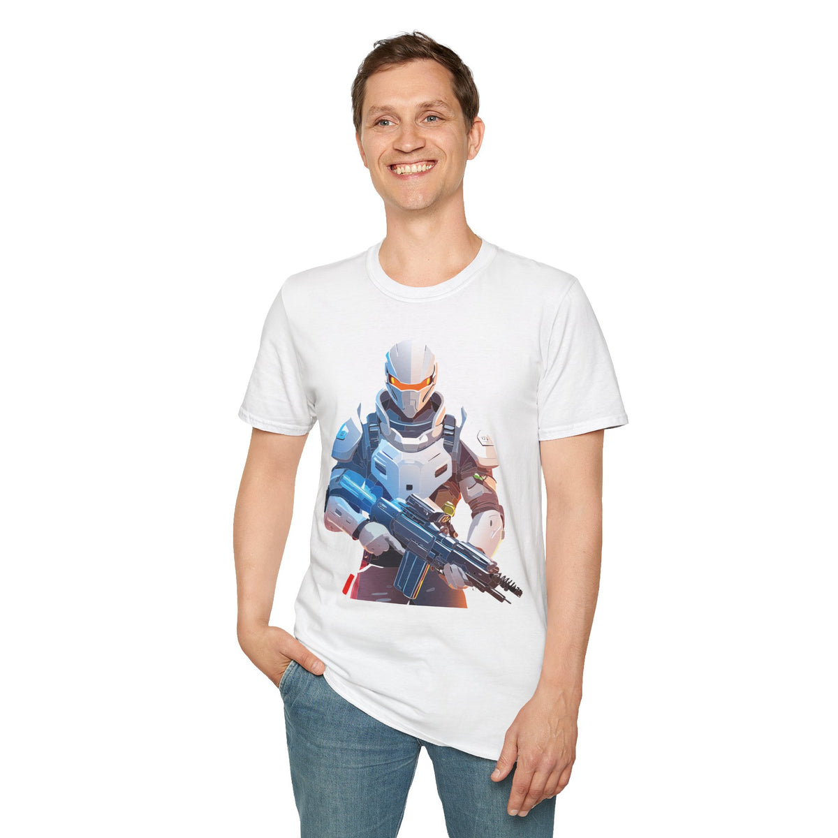 Cartoon Warrior Graphic Tee Gildan Unisex 100 Cotton Tee Shirt c45