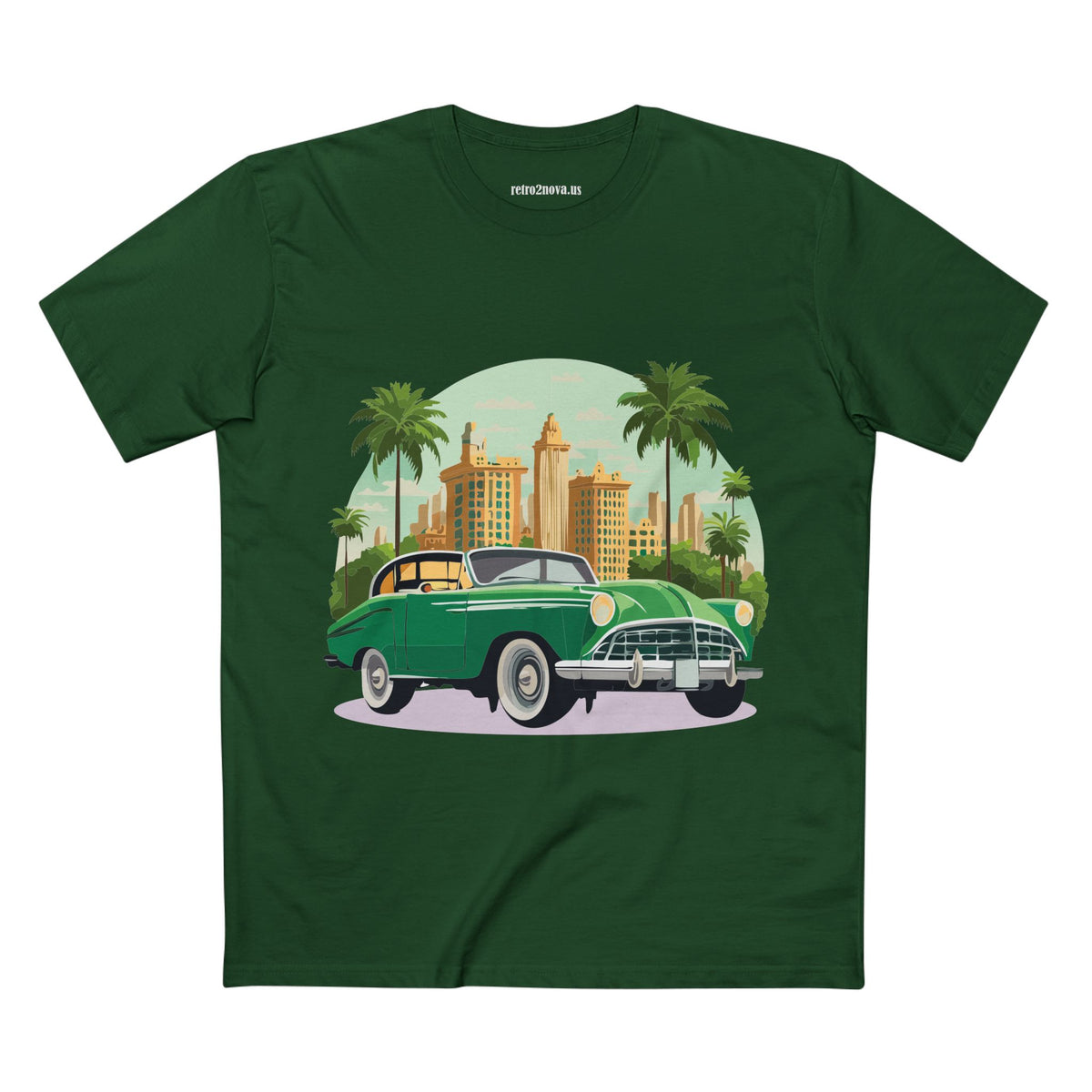 Retro Car Vintage Graphic Tee Staple Unisex 100 Cotton Tee Shirt - RC-18