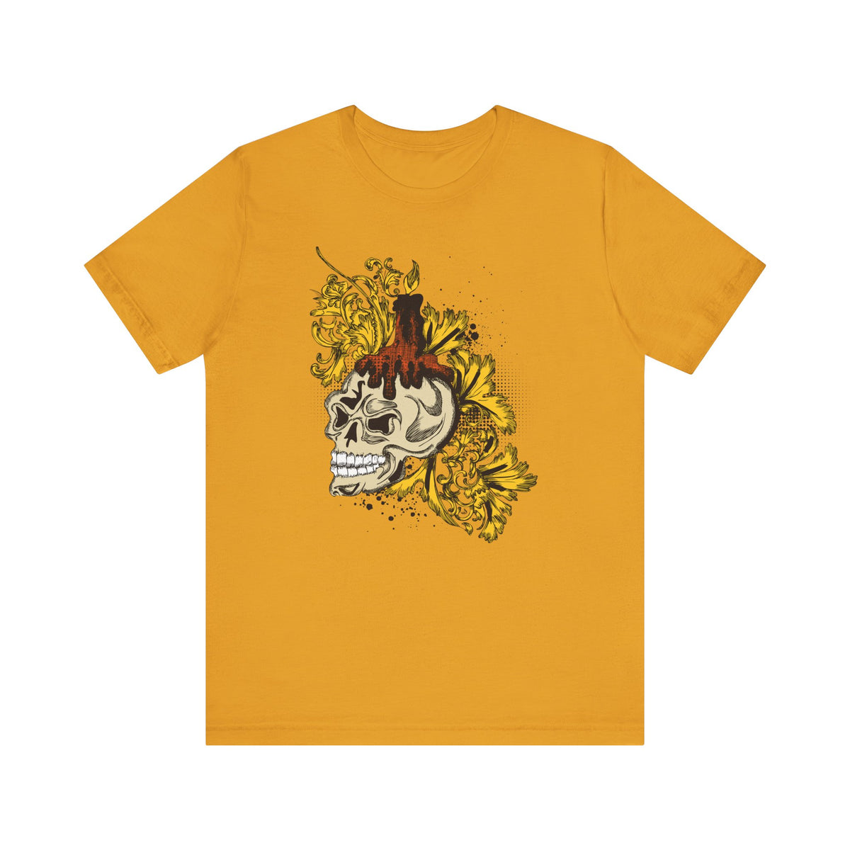 Rock Skull Graphic Design Tee, Skull Shirt, Vintage Tees, Art Design T-Shirt, Vintage Graphic Tee, Art Shirts with Skulls 3