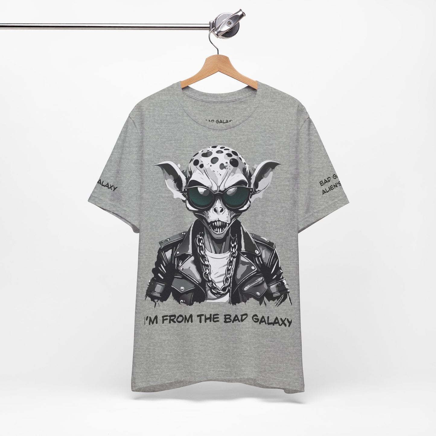 Alien Tee Shirt From Bad Galaxy 100 Percent Cotton Lightweight USA Printed Tee Eco Friendly Inks