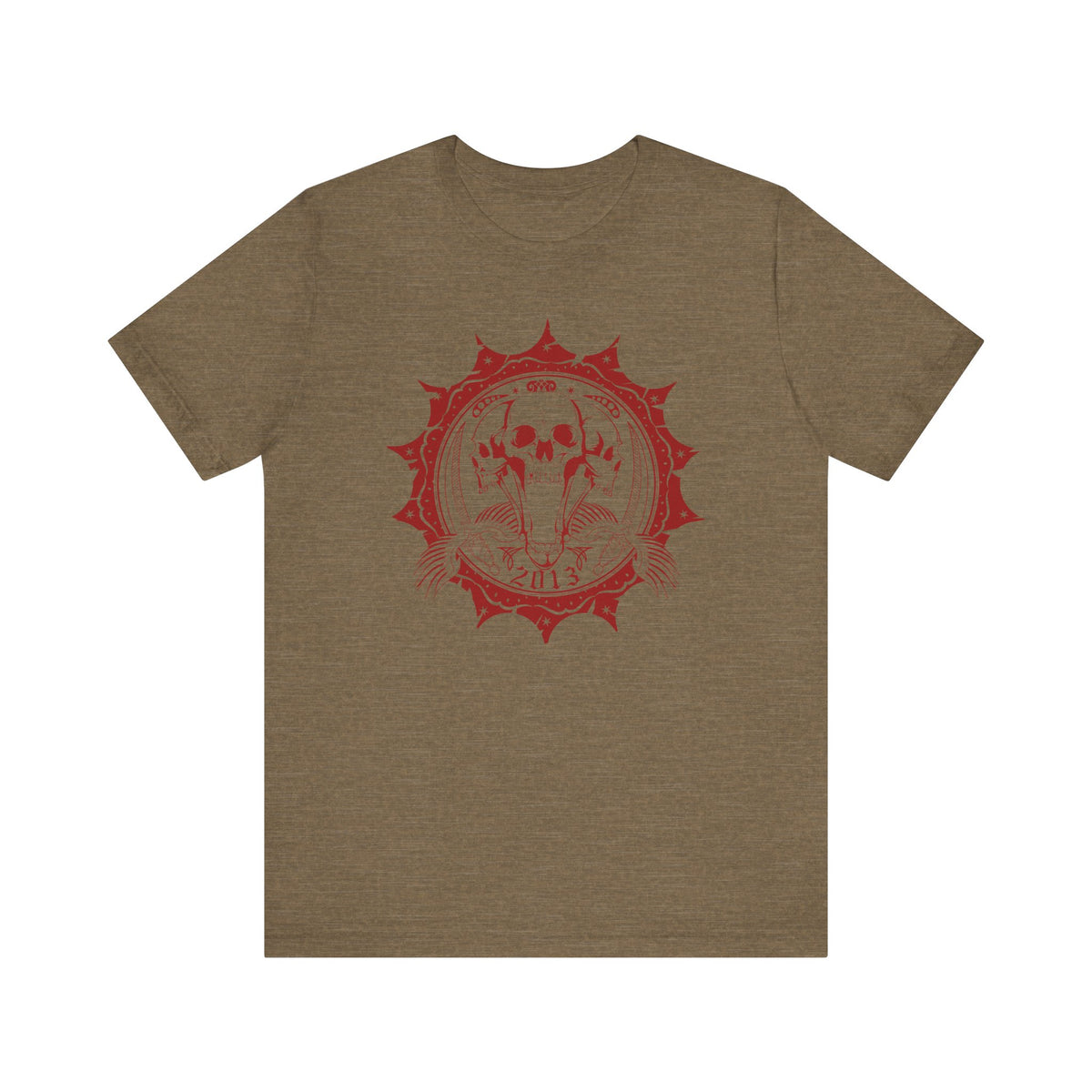 Skull Meddalion Mandala Tee Boho Skulleton Graphic Unisex Cotton Shirt Art-51
