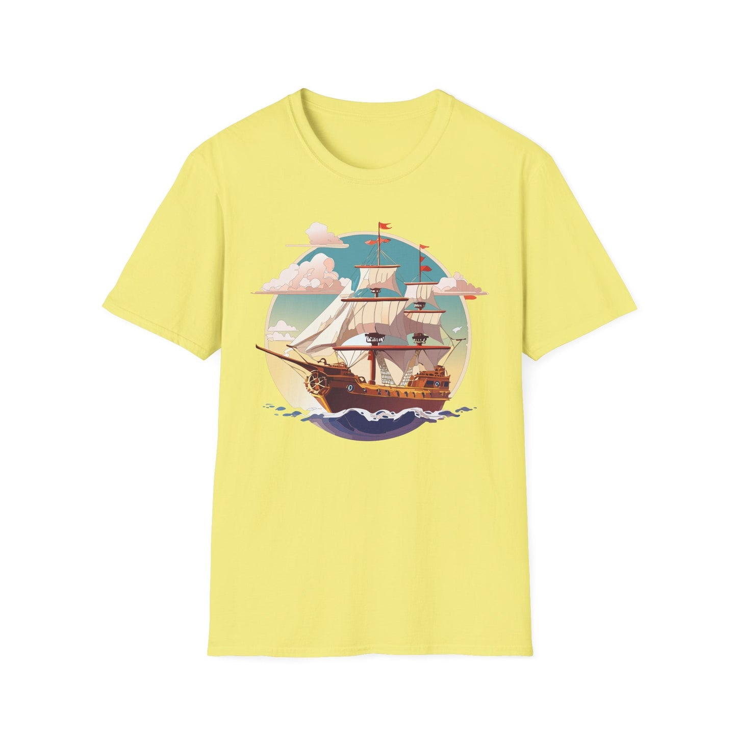 Unisex Ship T Shirts Frigate Vessel Tee Shirt Gildan Softstyle 64000 Cotton Comfort Premium Tee
