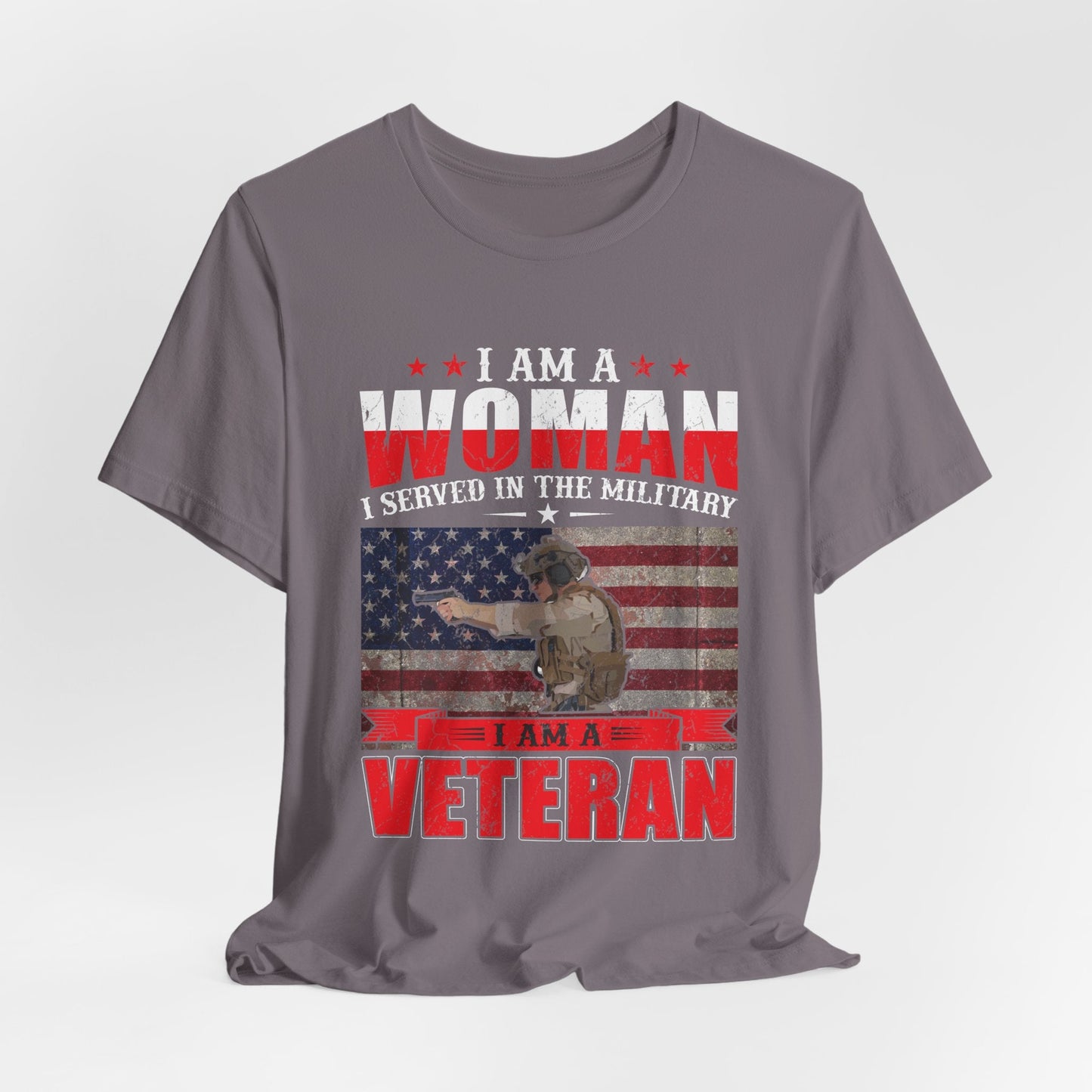Army Veteran Patriotic Graphic Design Unisex Cotton T-Shirt v27
