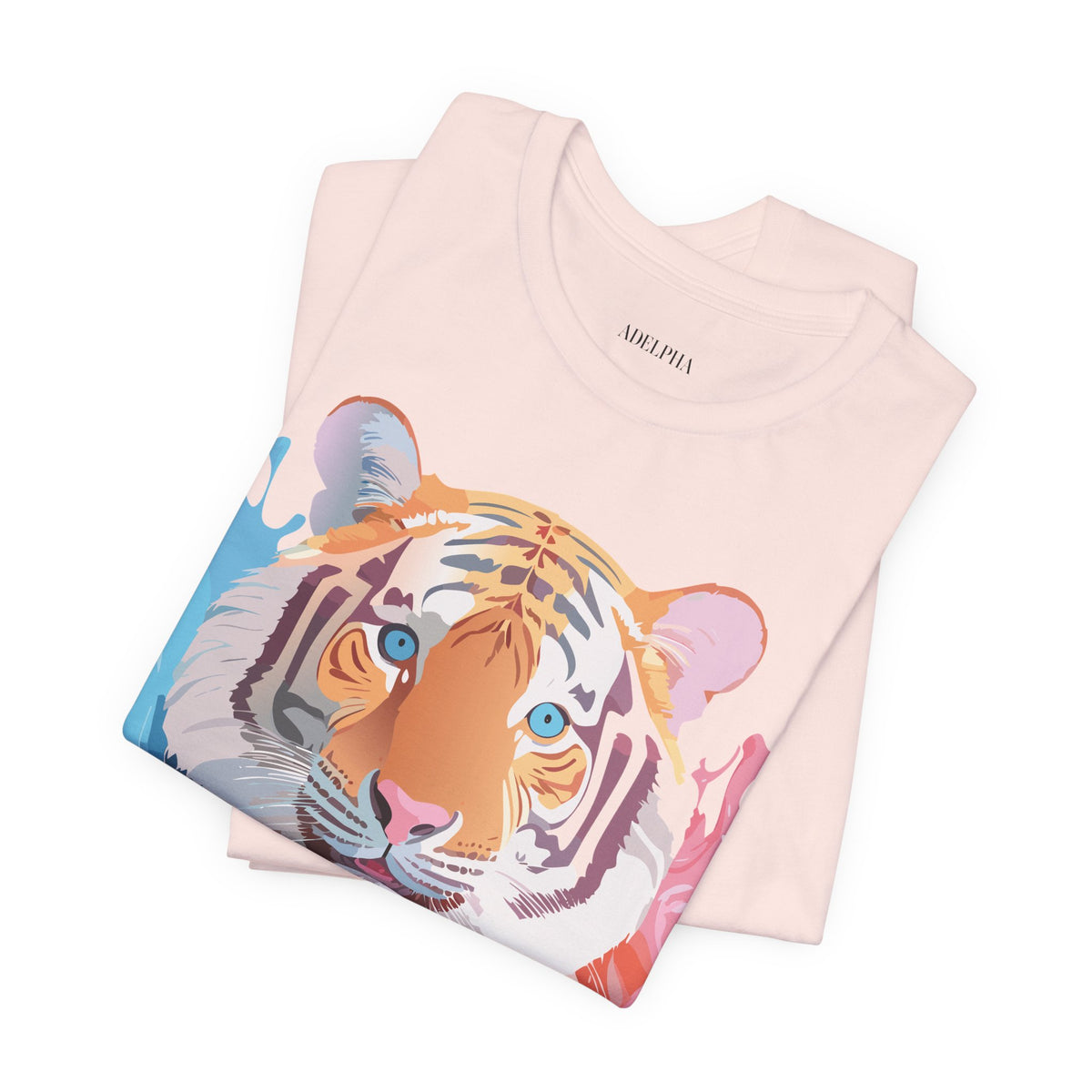 Tiger Graphic Unisex Cotton Bella+Canvas Tee with Art Animal Design e59