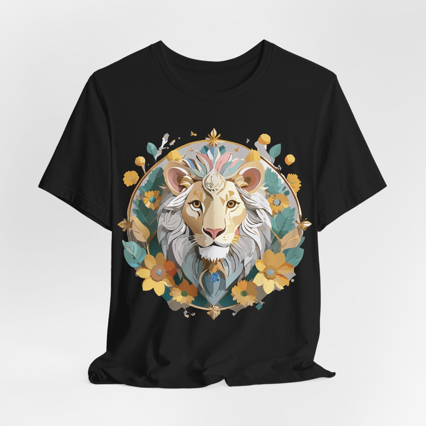 Medallion Graphic Unisex 100 Cotton Vintage Animal Medal Artwork Tee 58