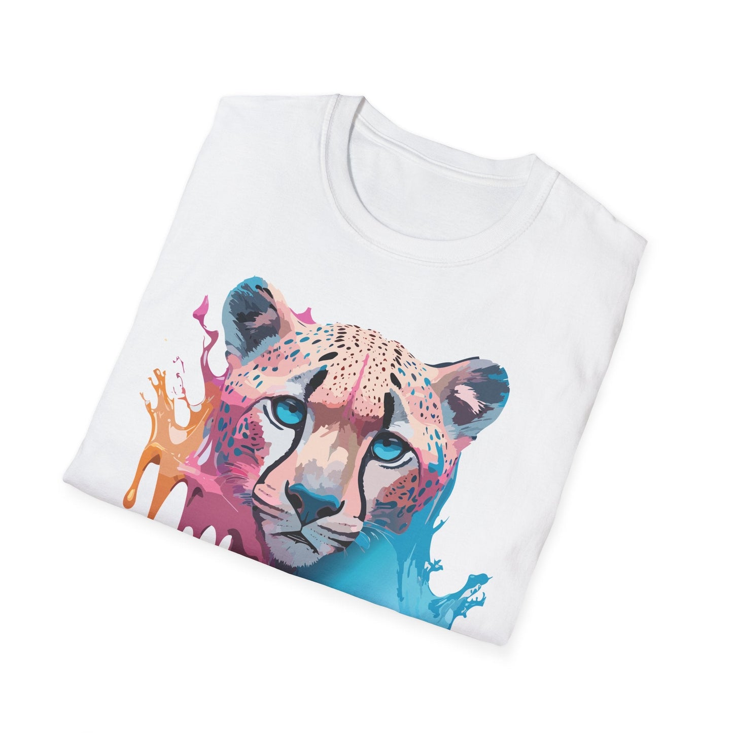 Unisex Cheetah Tee Softstyle Gildan 64000 100 Percent Cotton