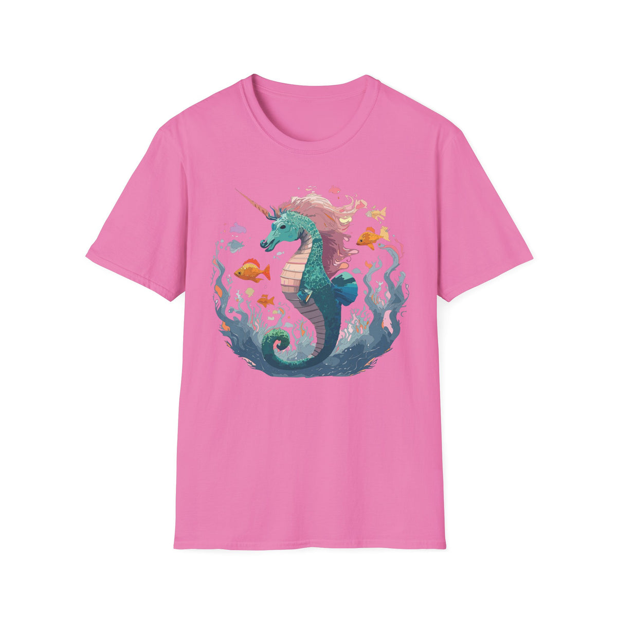 Sea Unicorn Seahorse Illustration T-Shirt | Mermaid Ocean Fantasy