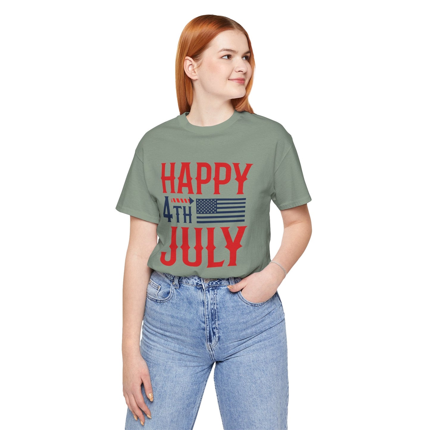 American Flag Graphic Unisex Cotton T-Shirt 011