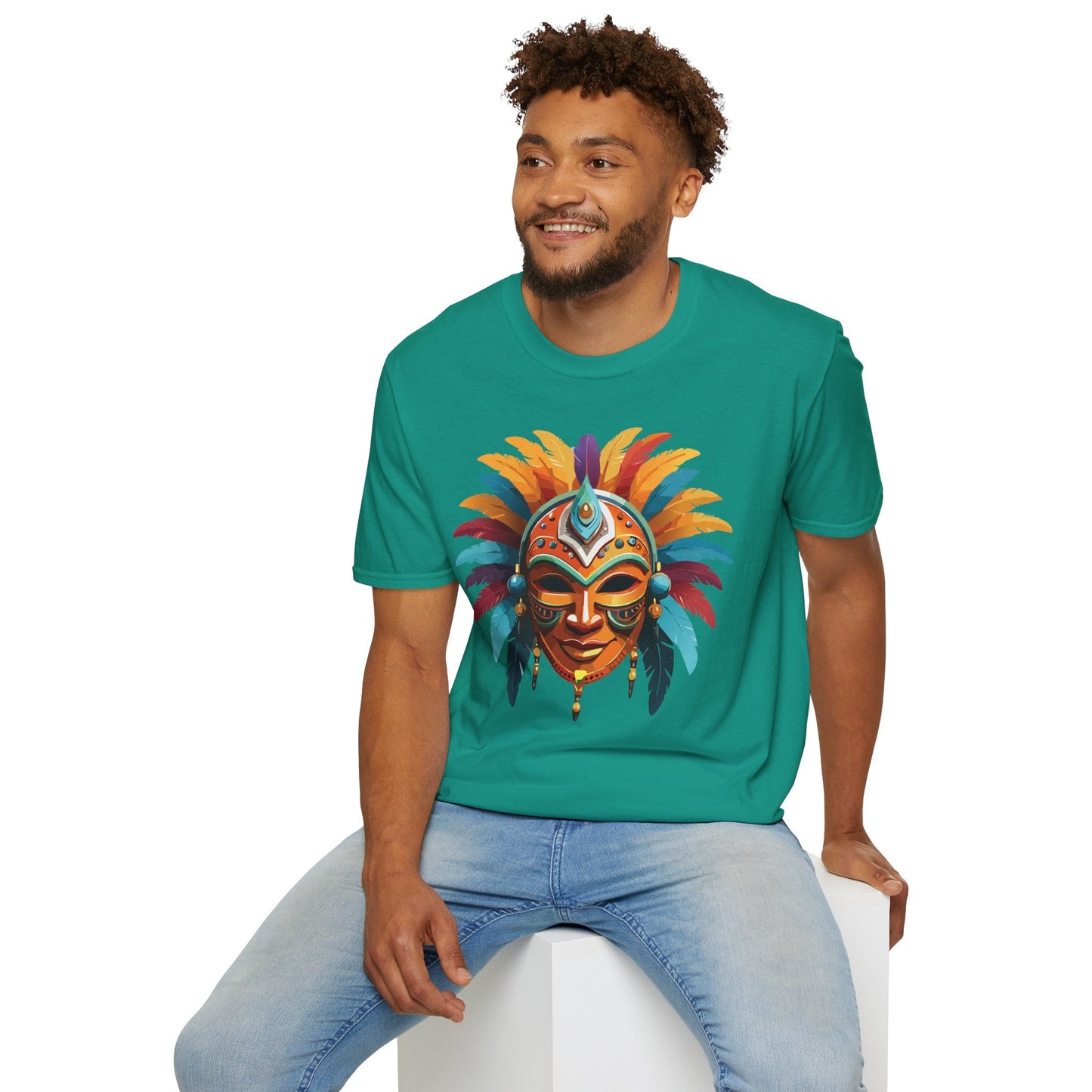 Mask Tee Shirt Unisex Softstyle 100 Percent Ring Spun Cotton Masquerade Tees For Comfort