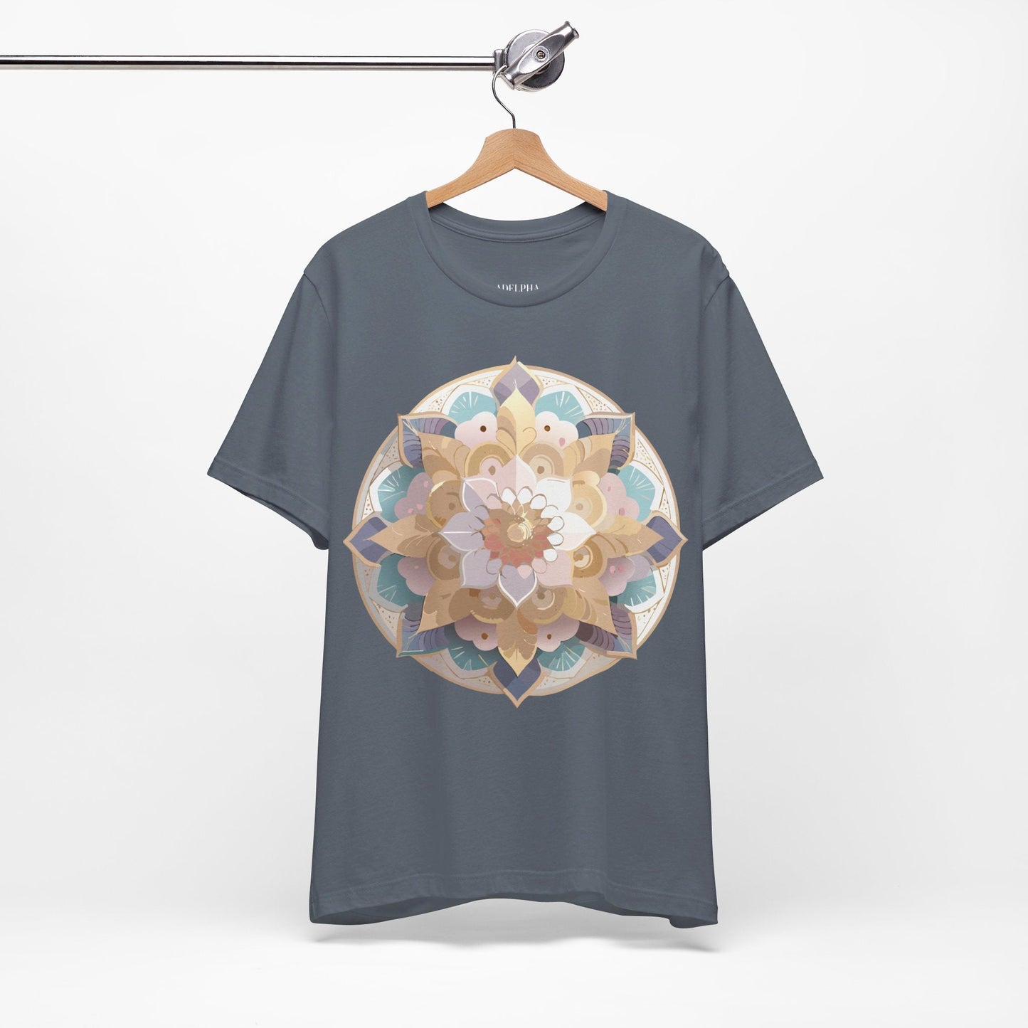 Adelpha Mandala Graphic Tee Unisex Jersey Short Sleeve Vintage Inspired Art Design Shirt