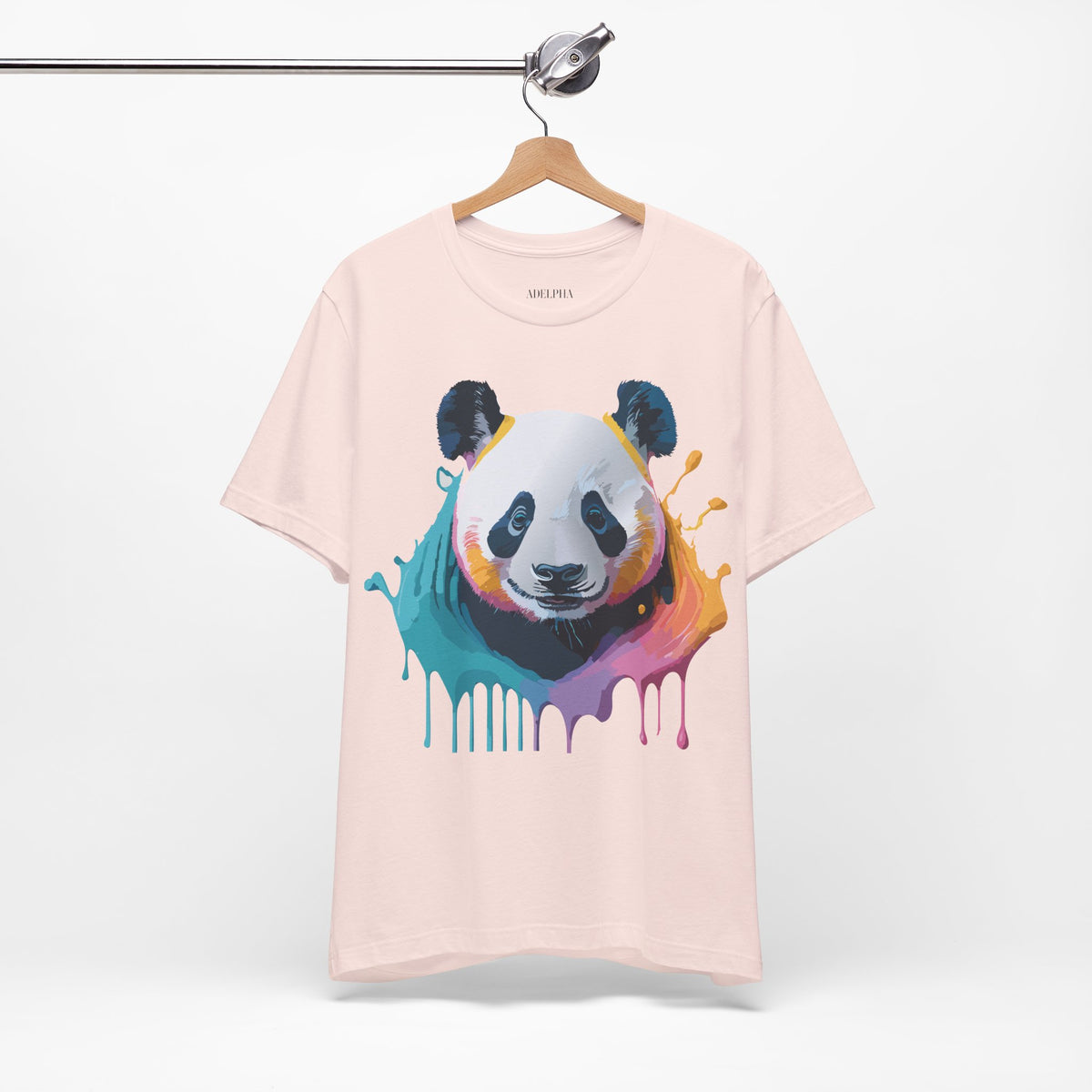 Panda Graphic Unisex Cotton Bella+Canvas Tee with Art Animal Design e148