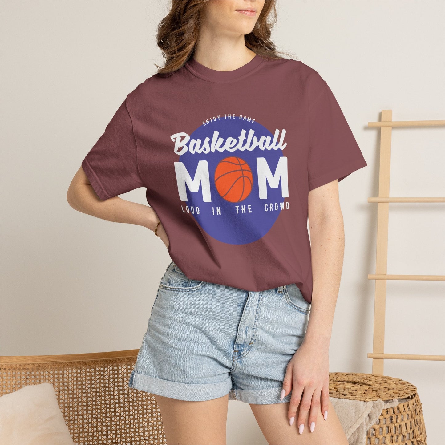 Basketball Mom T-shirt Mother's Day Mama Tee Unisex Comfort Colors Garment-Dyed Cotton h31