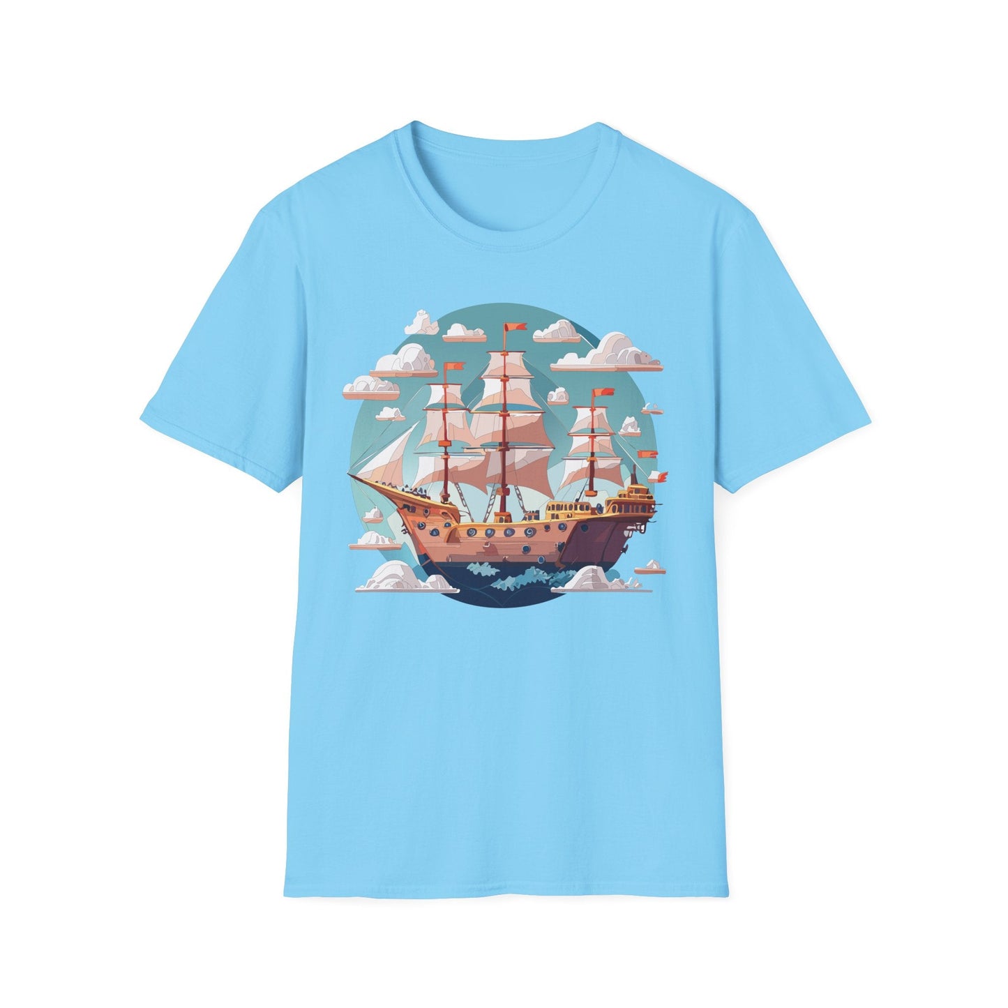Unisex Ship Frigate Vessel T Shirt Softstyle 64000 Cotton Tee Ultimate Everyday Comfort