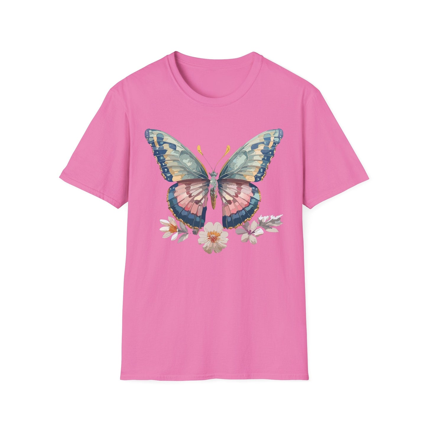Butterfly Shirt Unisex Monarch Design Gildan Softstyle 64000 Ring Spun Cotton Tee