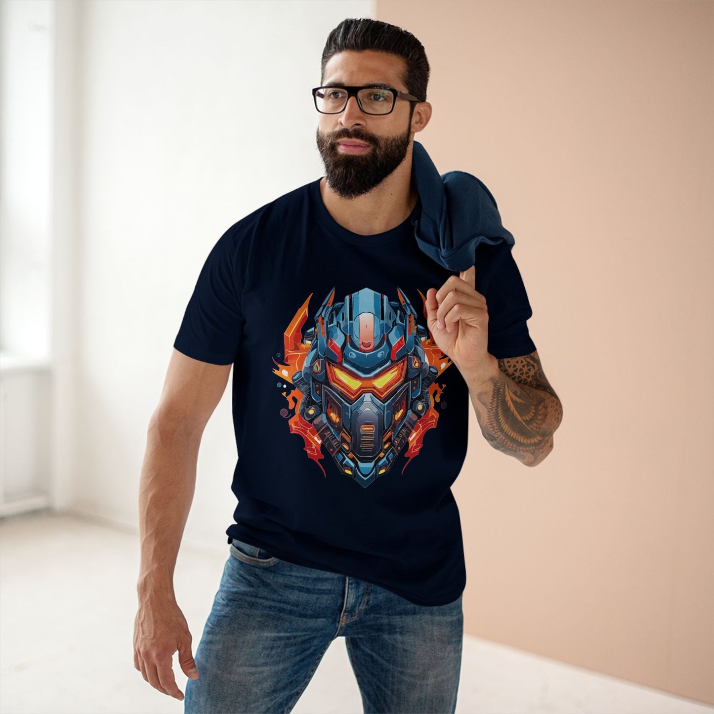 Cyborg Robot Graphic Unisex 100 Cotton Staple Tee 16