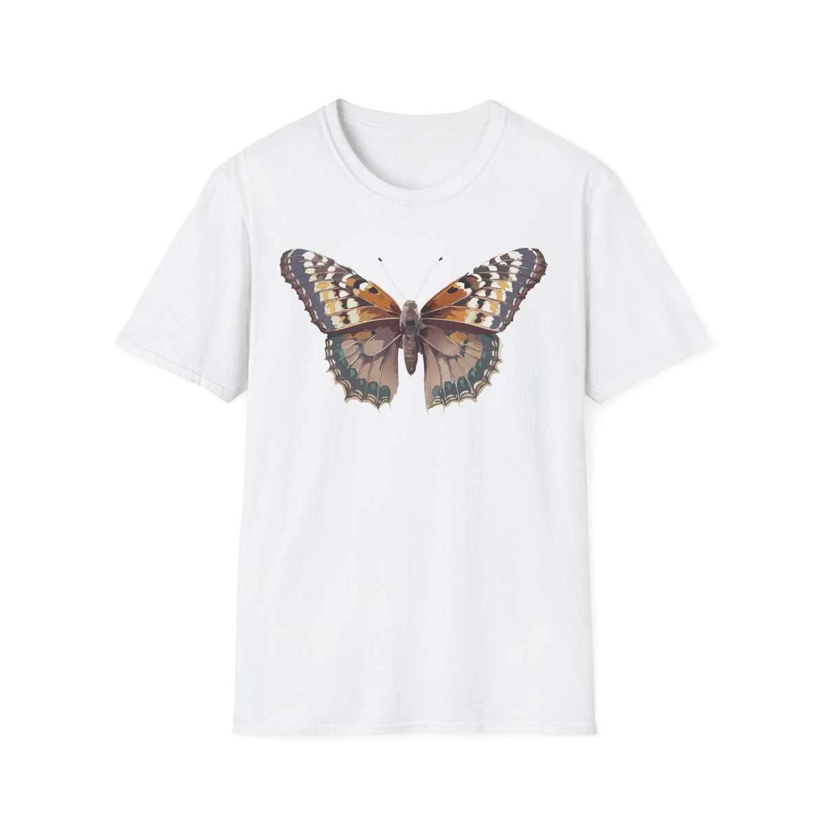 Butterfly Illustration T-Shirt — Vintage Monarch Nature Graphic Tee Unisex 100 Cotton Gildan T-Shirt